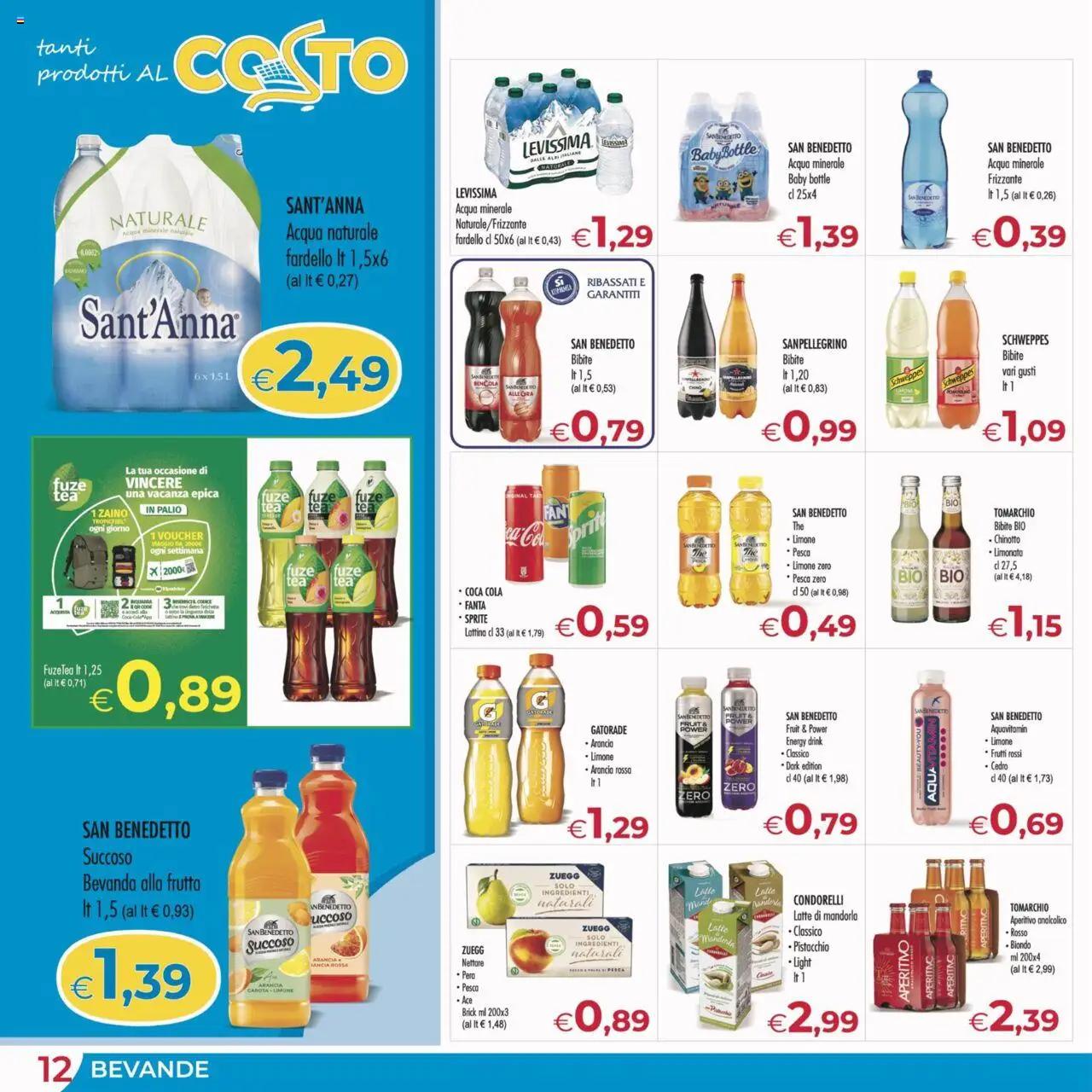 Volantino MerSi Supermercati del 16.08.2025 | Pagina: 12 | Prodotti: Acqua, Latte, Fanta, Arancia