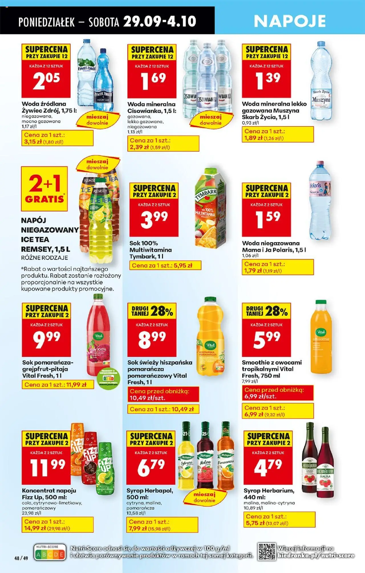 Biedronka gazetka od 29.09.2025 | Strona: 60 | Produkty: Syrop, Herbarium, Smoothie, Sok