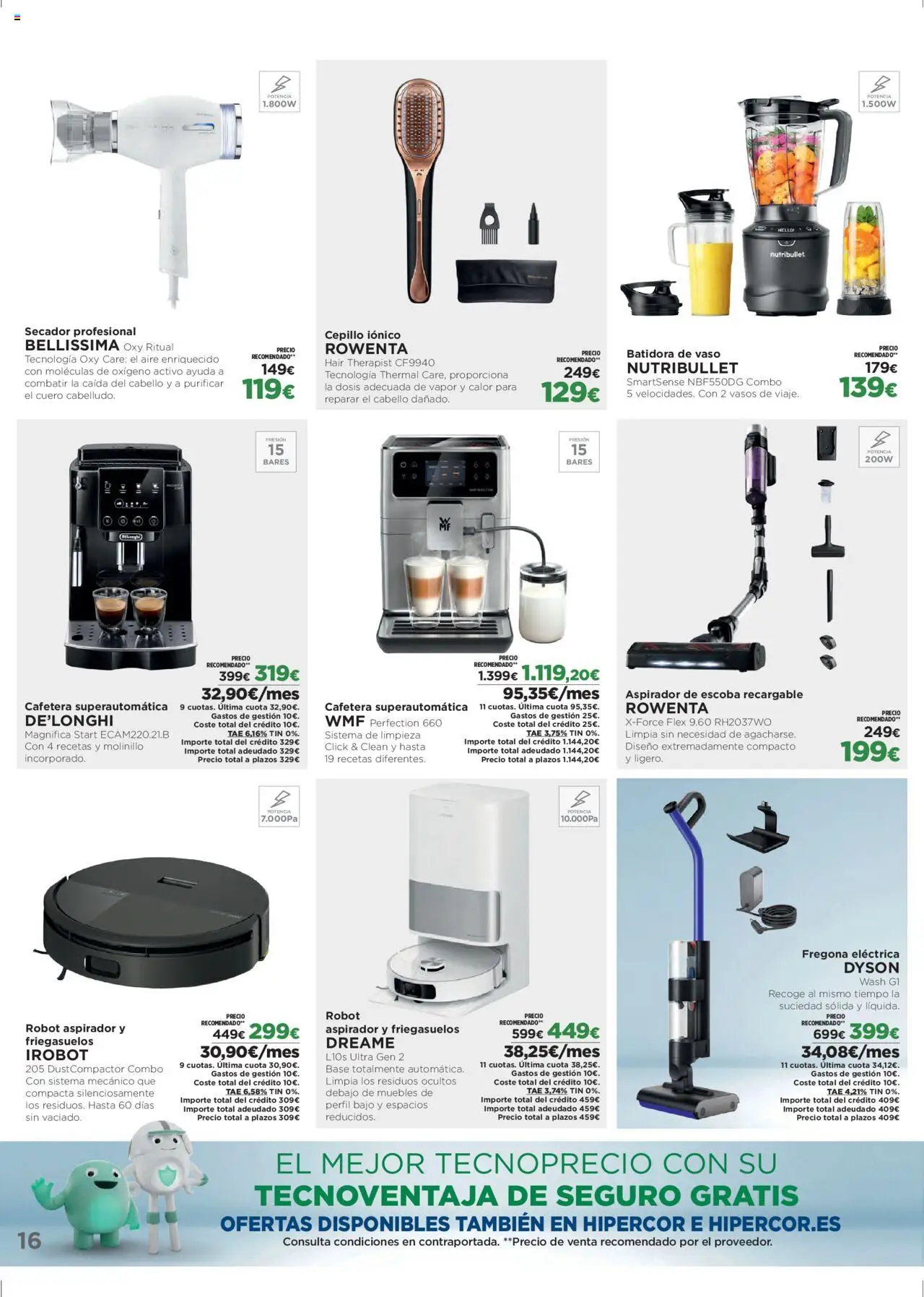 El Corte Inglés ofertas │ válido desde el 06.10.2025 | Página: 16 | Productos: Cepillo, Escoba, Batidora, Robot