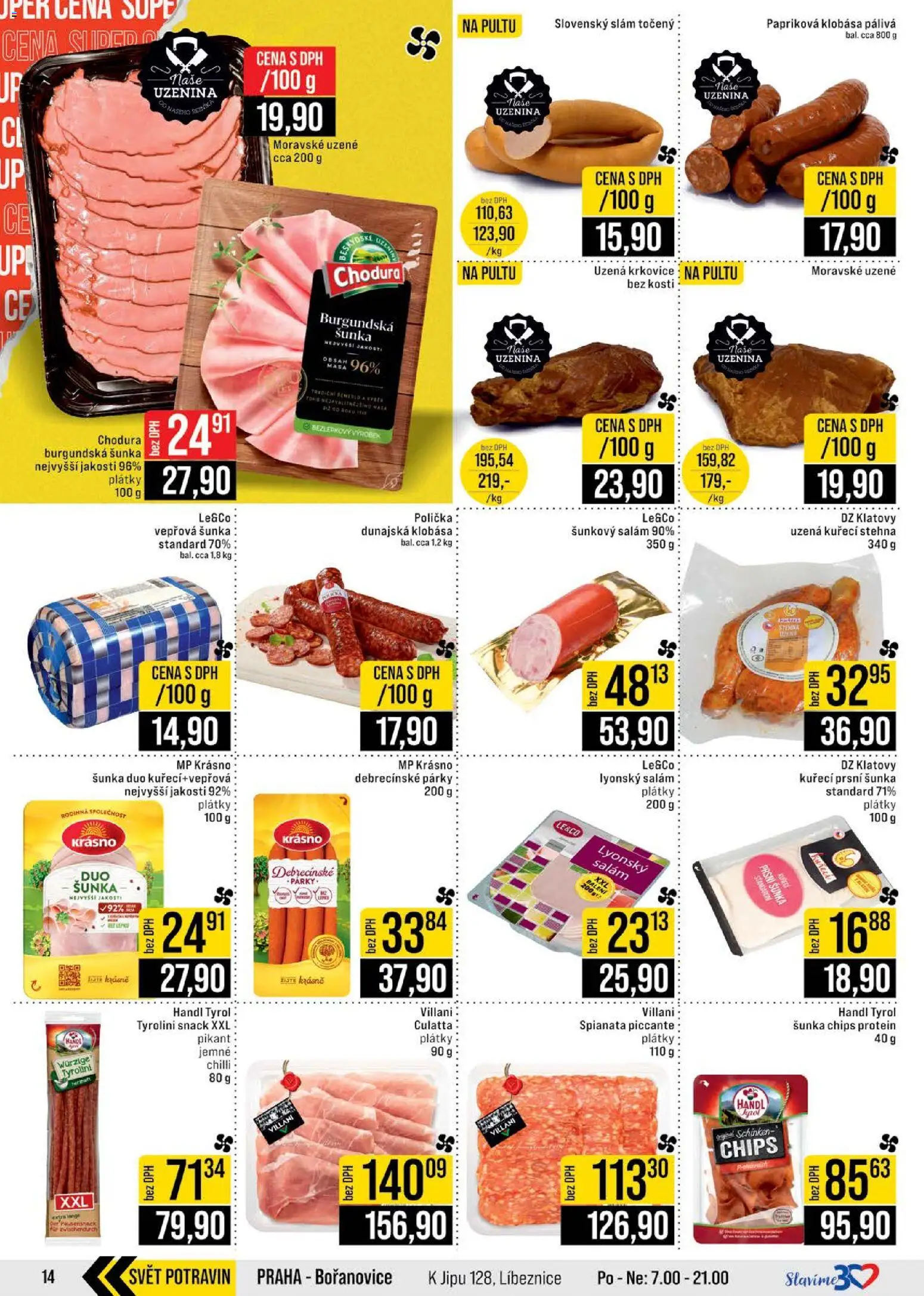 Jip leták - Cash & Carry od 12.11.2025 | Strana: 14 | Produkty: Šunka, Lyonský salám, Šunkový salám, Moravské uzené