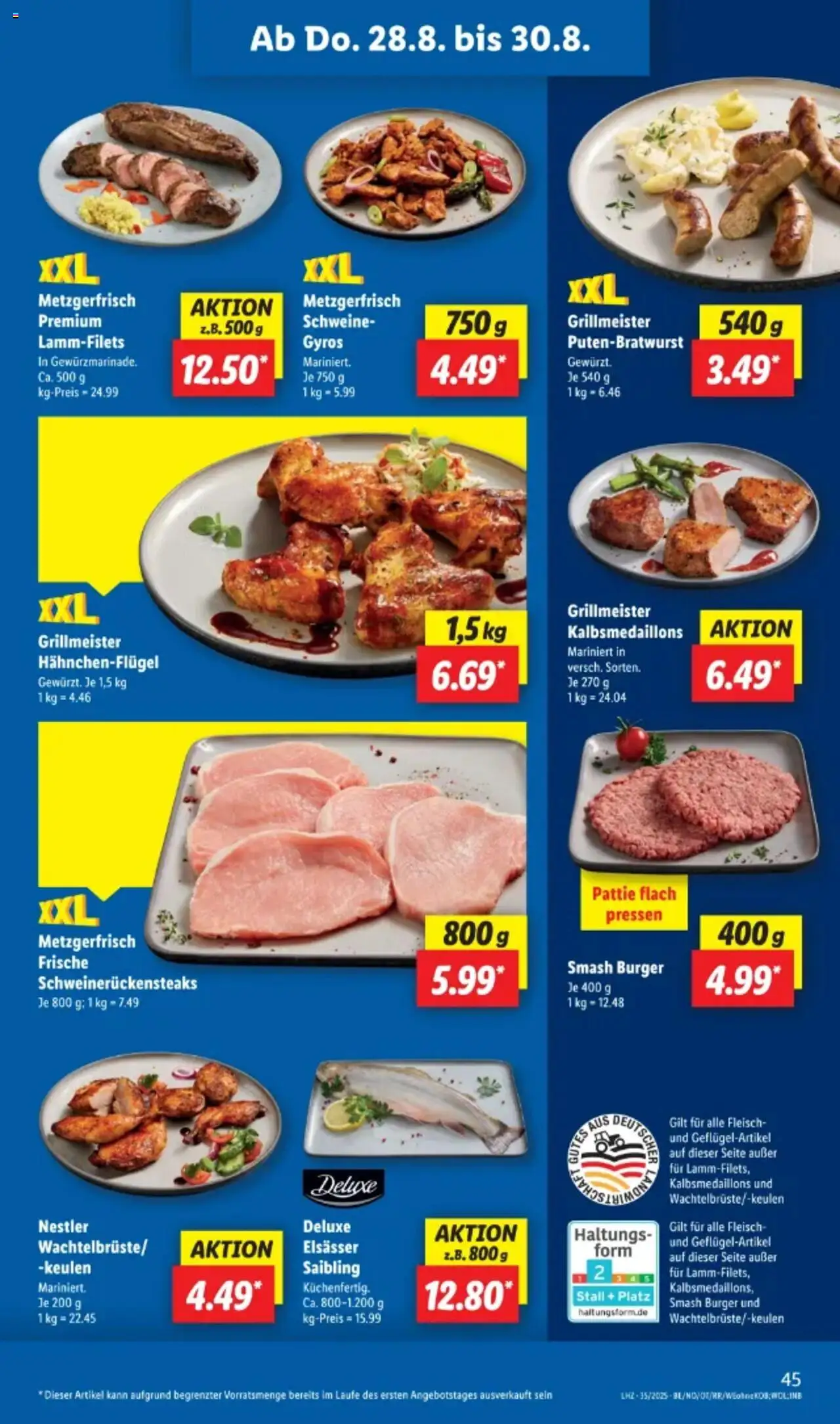 Lidl Prospekt 	 - gültig ab dem 25.08.2025 | Seite: 61 | Produkte: Burger, Gyros, Fleisch