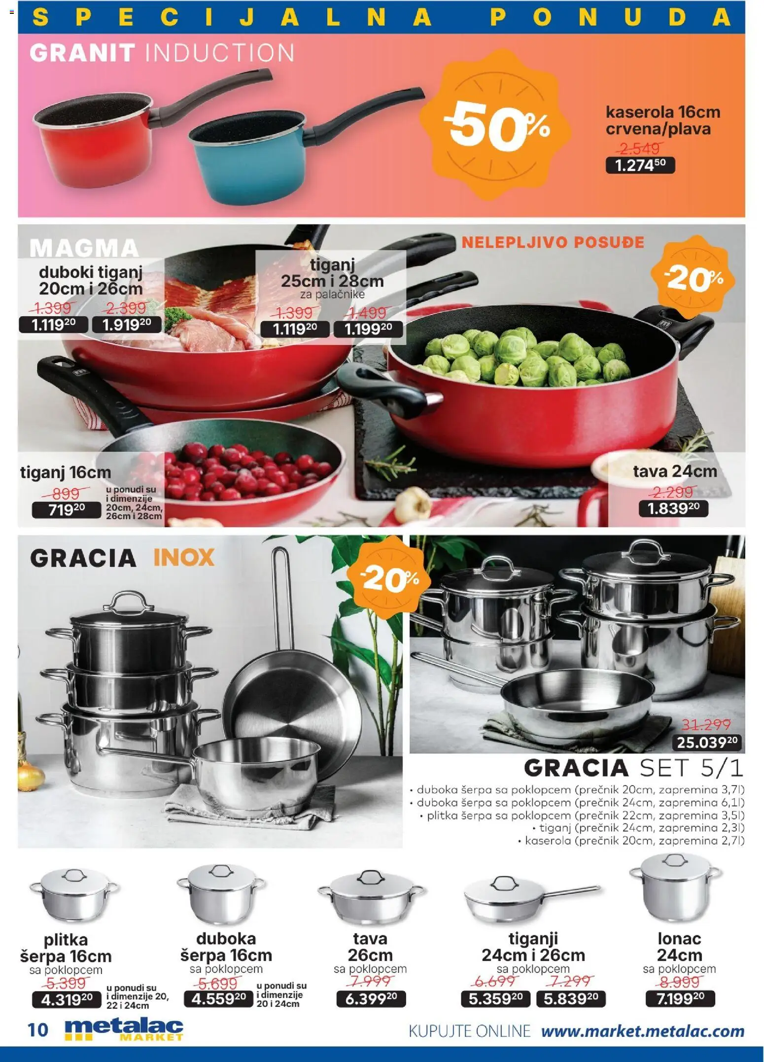 Metalac Market katalog - važi od 01.03.2026 | Strana: 10 | Proizvode: Tiganj