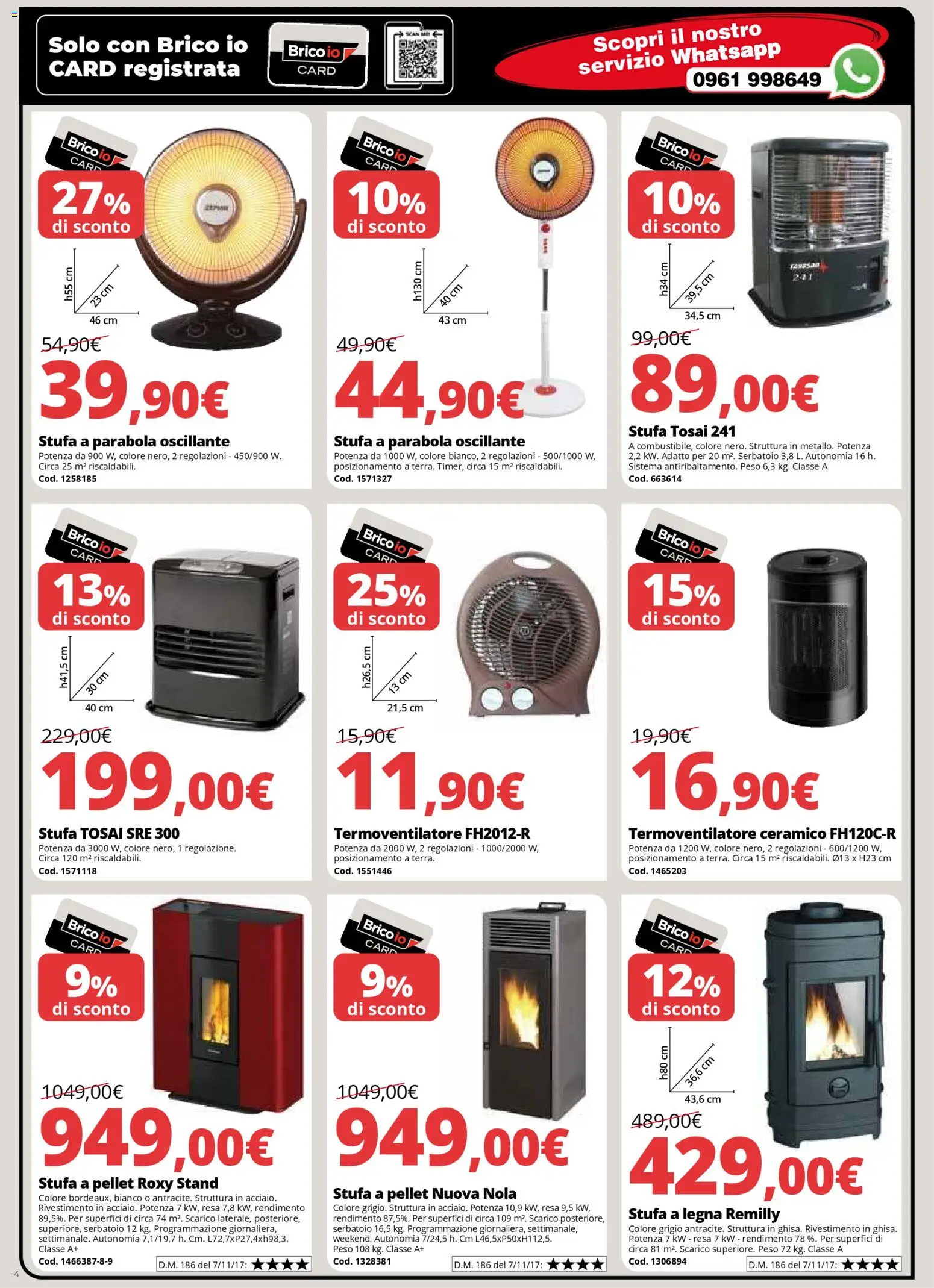 Volantino Brico io del 06.11.2025 | Pagina: 4 | Prodotti: Pellet, Stufa a legna, Stufa a pellet, Stufa