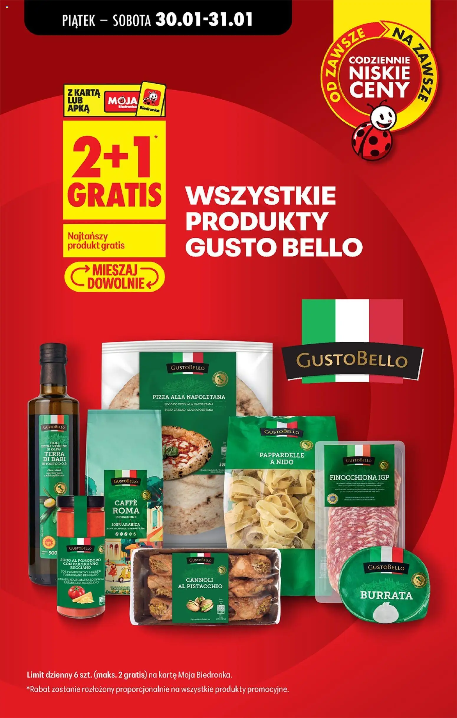Biedronka gazetka - Od piątku od 30.01.2026 | Strona: 8 | Produkty: Spód do pizzy, Kawa, Salami, Pizza