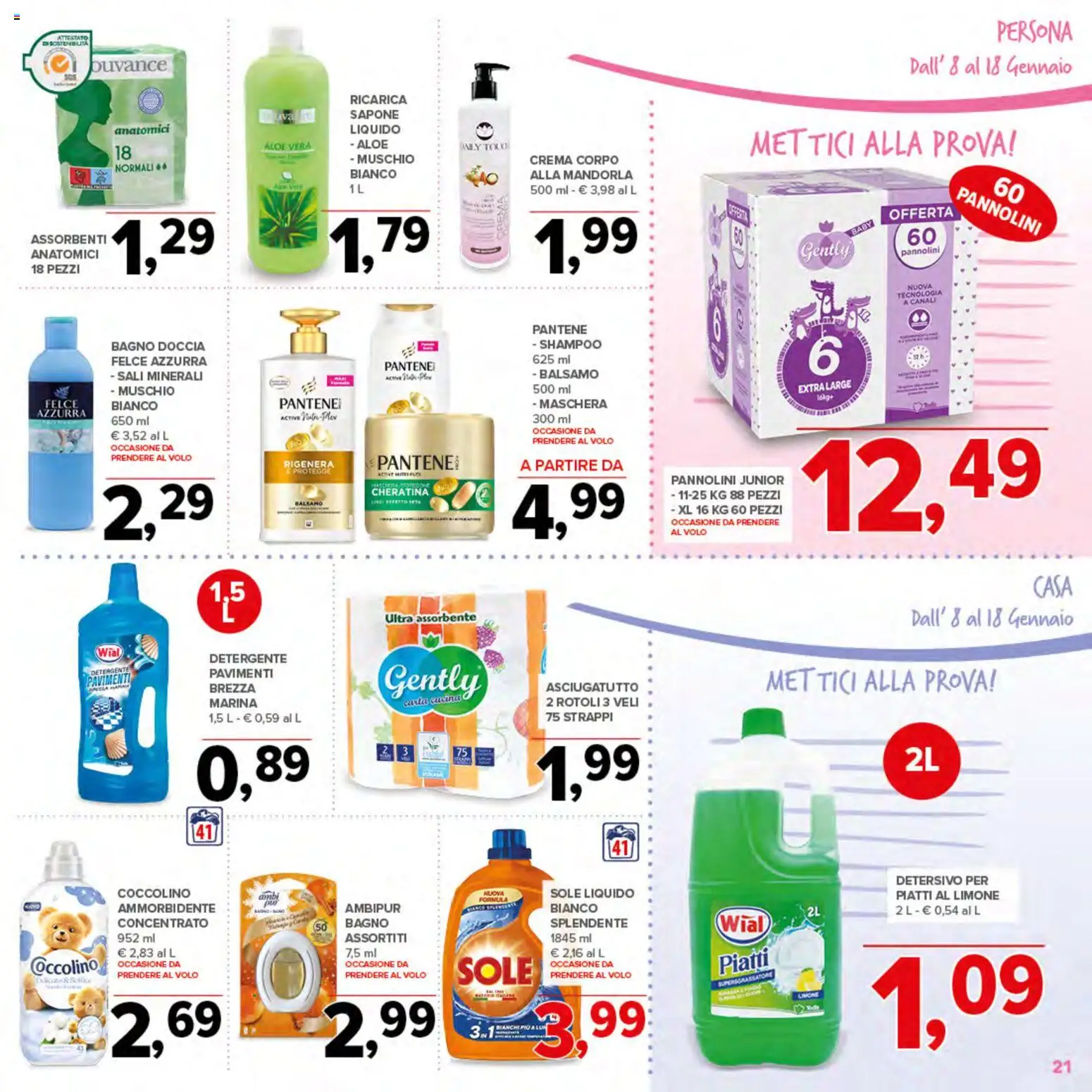 Volantino Todis del 08.01.2026 | Pagina: 21 | Prodotti: Balsamo, Limone, Asciugatutto, Doccia