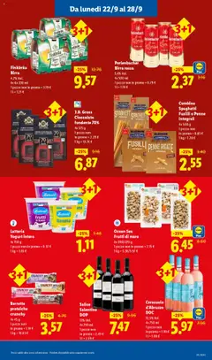 Volantino Lidl del 22.09.2025 | Pagina: 13 | Prodotti: Yogurt, Birra, Pasta, Penne