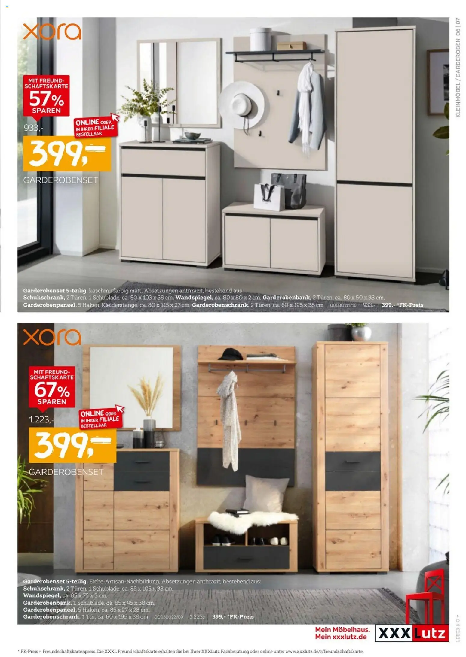 XXXL Lutz Aufbewahrung & Deko – gültig ab 08.03.2026 | Seite: 7 | Produkte: Garderobenset