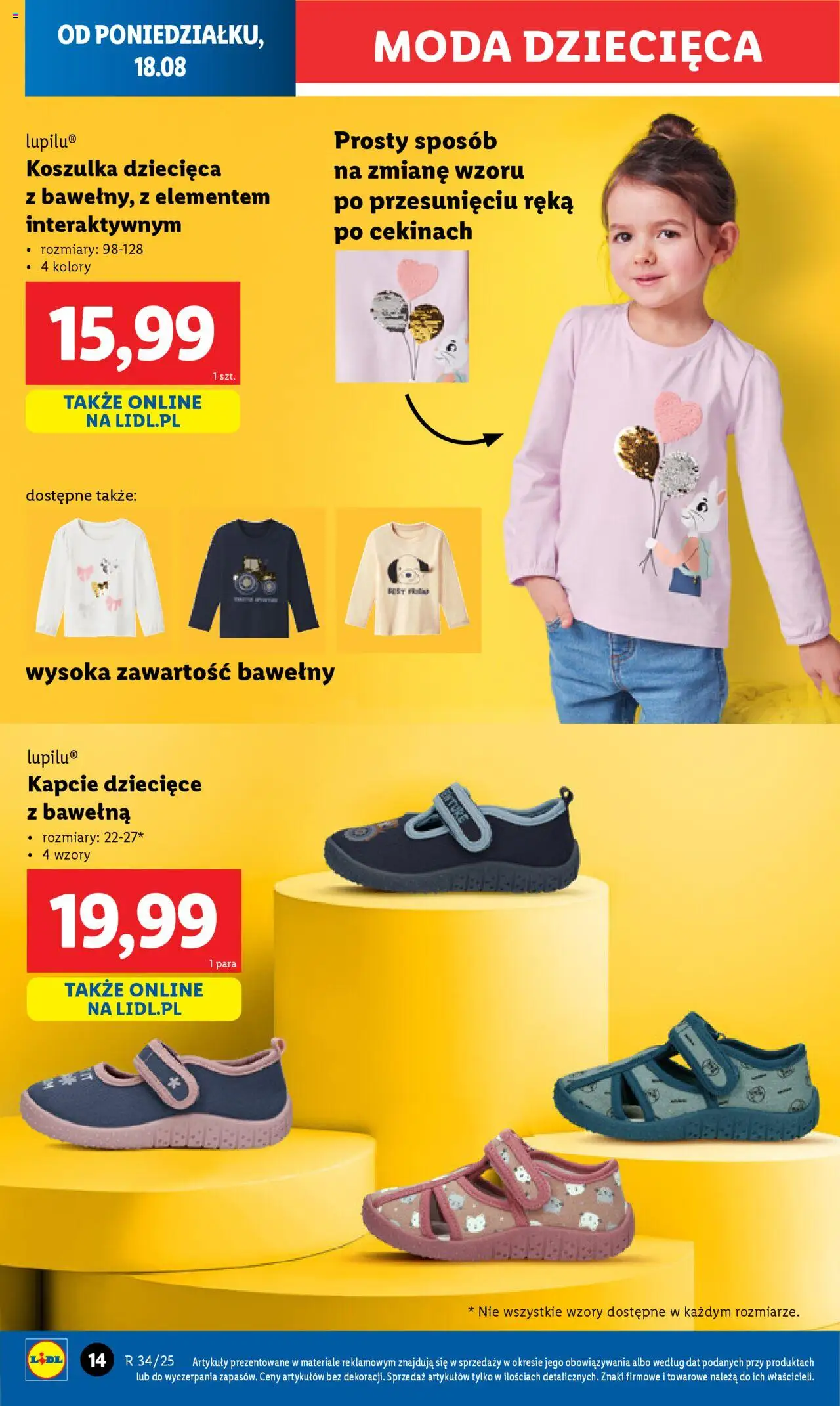 Lidl Katalog od 18.08.2025 | Strona: 16 | Produkty: Kapcie