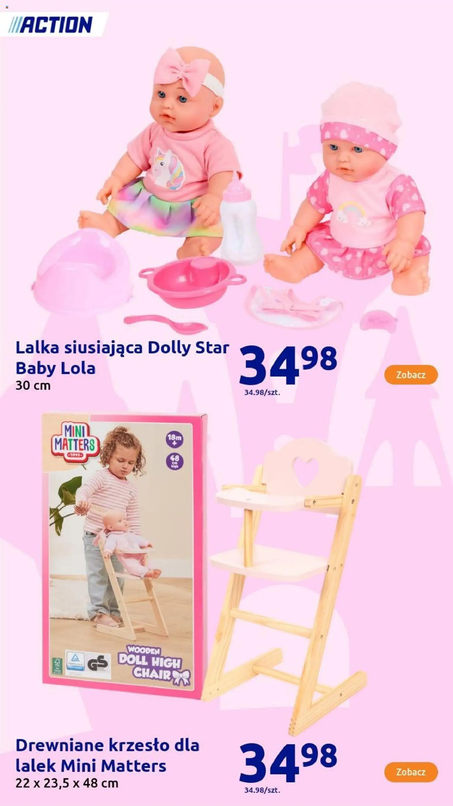 Action Gazetka - Presents od 29.10.2025 | Strona: 40 | Produkty: Lalka, Krzesło