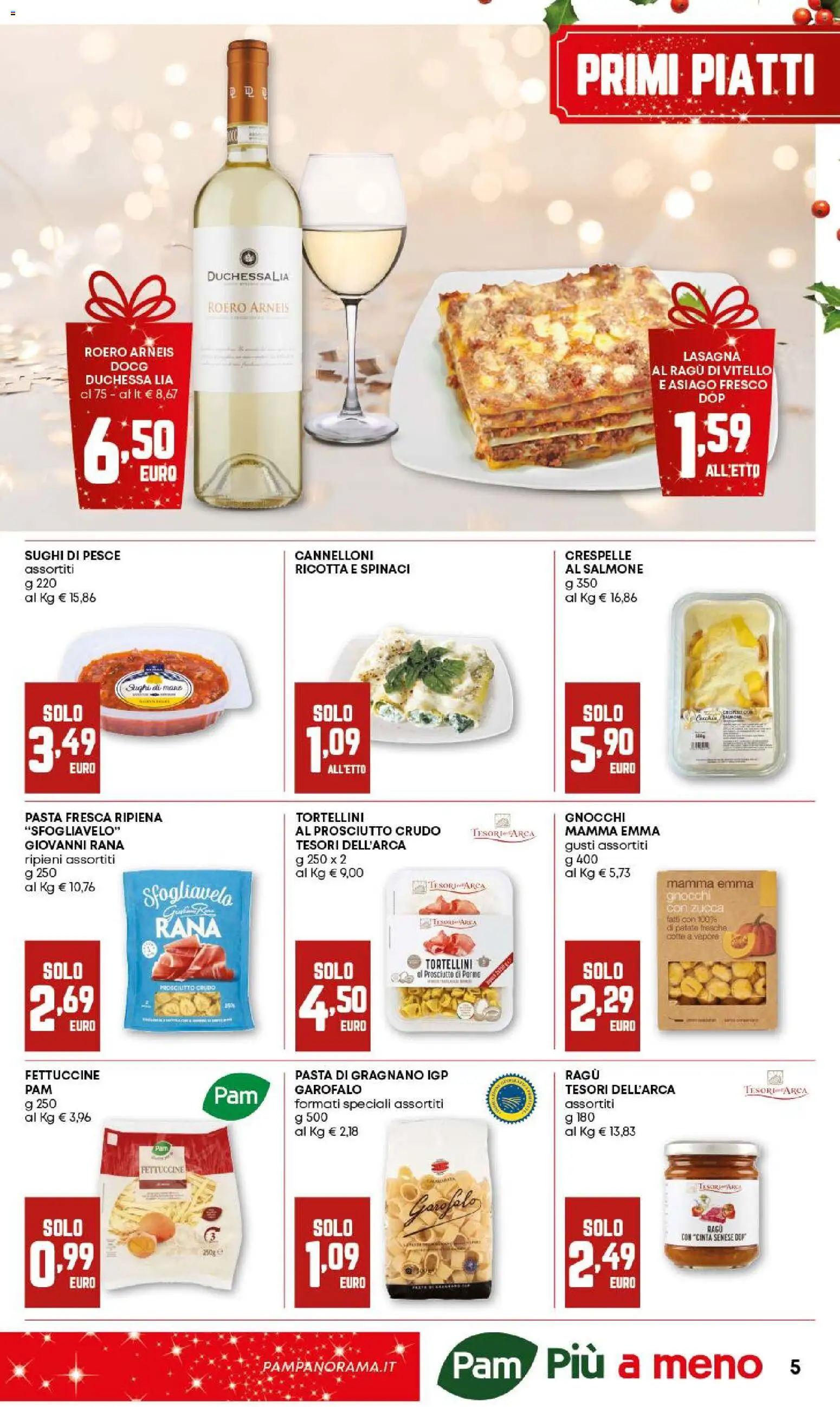 Volantino PAM del 18.12.2025 | Pagina: 5 | Prodotti: Patate, Lasagna, Spinaci, Vitello