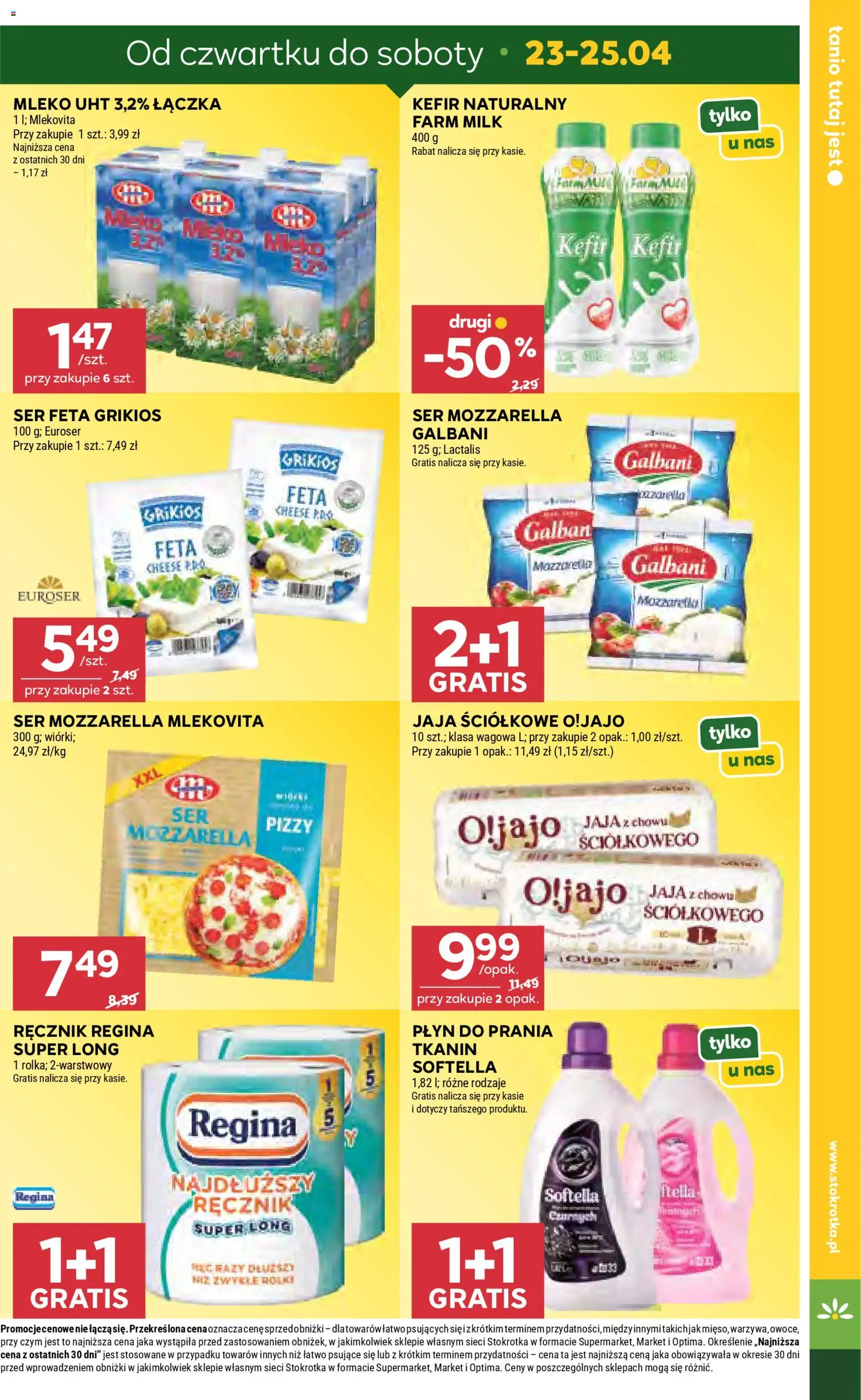 Stokrotka gazetka od 23.04.2026 | Strona: 5 | Produkty: Kefir, Stokrotka, Rolki, Ser feta