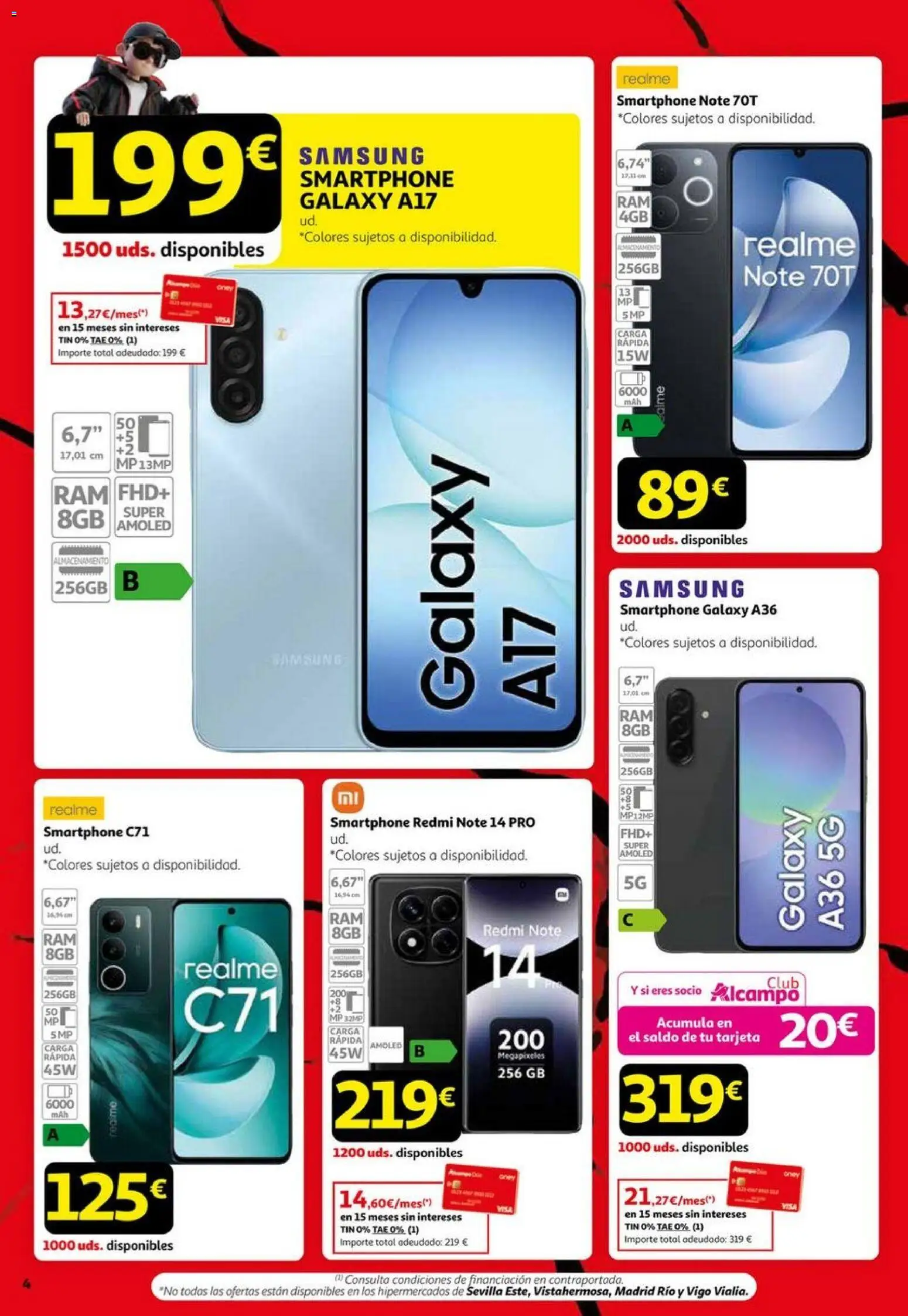 Alcampo - Black Friday │ válido desde el 06.11.2025 | Página: 4 | Productos: Smartphone