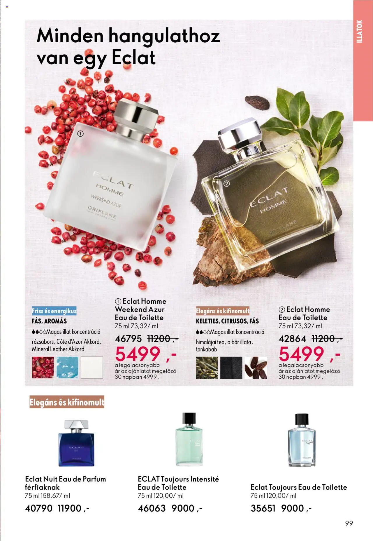 Oriflame akciós ujság - amely érvényes a következő dátumtól: 07.09.2025 | Oldal: 99 | Termékek: Parfüm, Bor