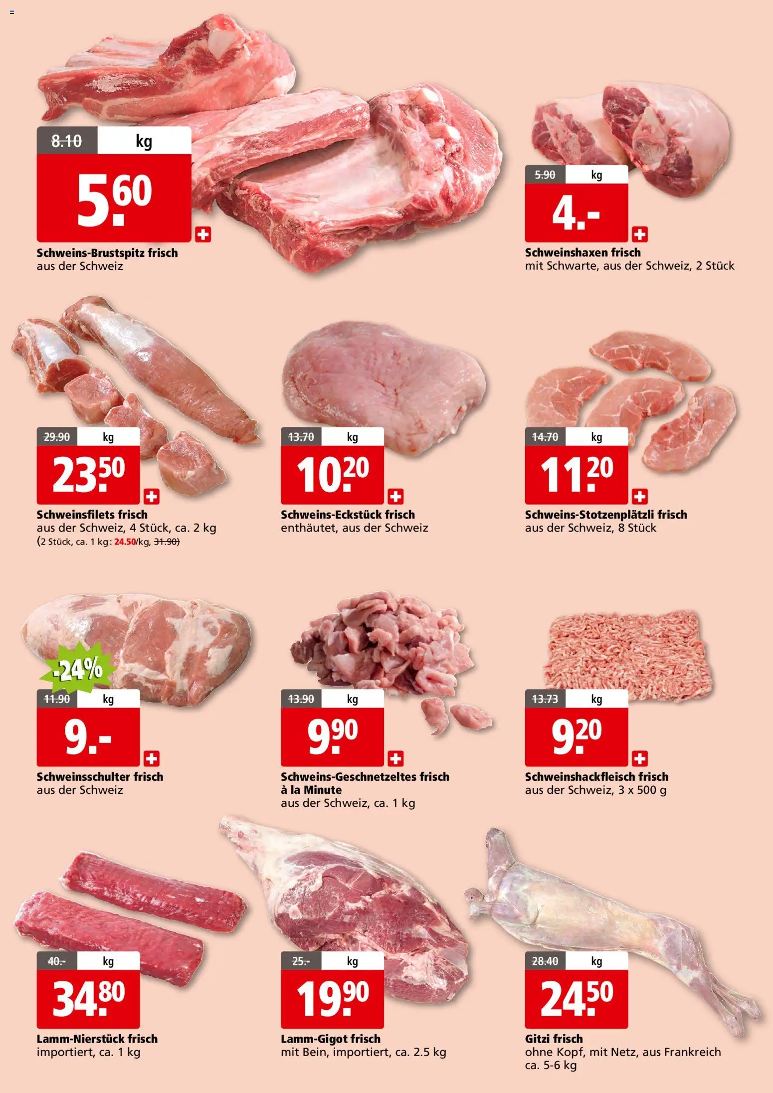 Aligro Aktionen Fleischfestival Schlieren, Gossau SG, Frauenfeld, Rapperswil-Jona, Sargans, Bern, Brüttisellen, Pratteln, Emmen, Spreitenbach – gültig ab 23.02.2026 | Seite: 2