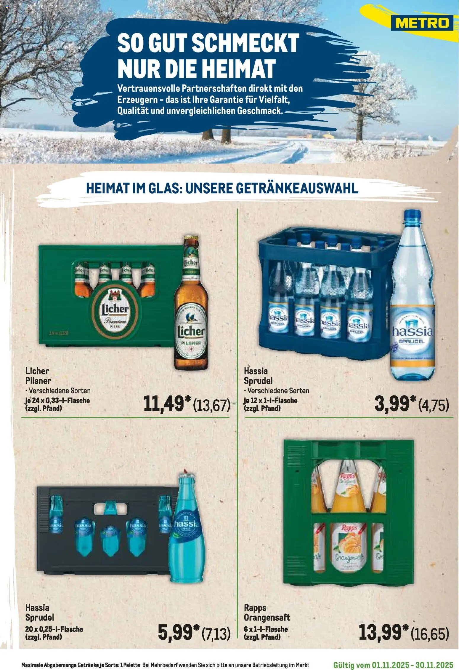 Metro Regionaler Flyer – gültig ab 01.11.2025 | Seite: 61 | Produkte: Orangensaft