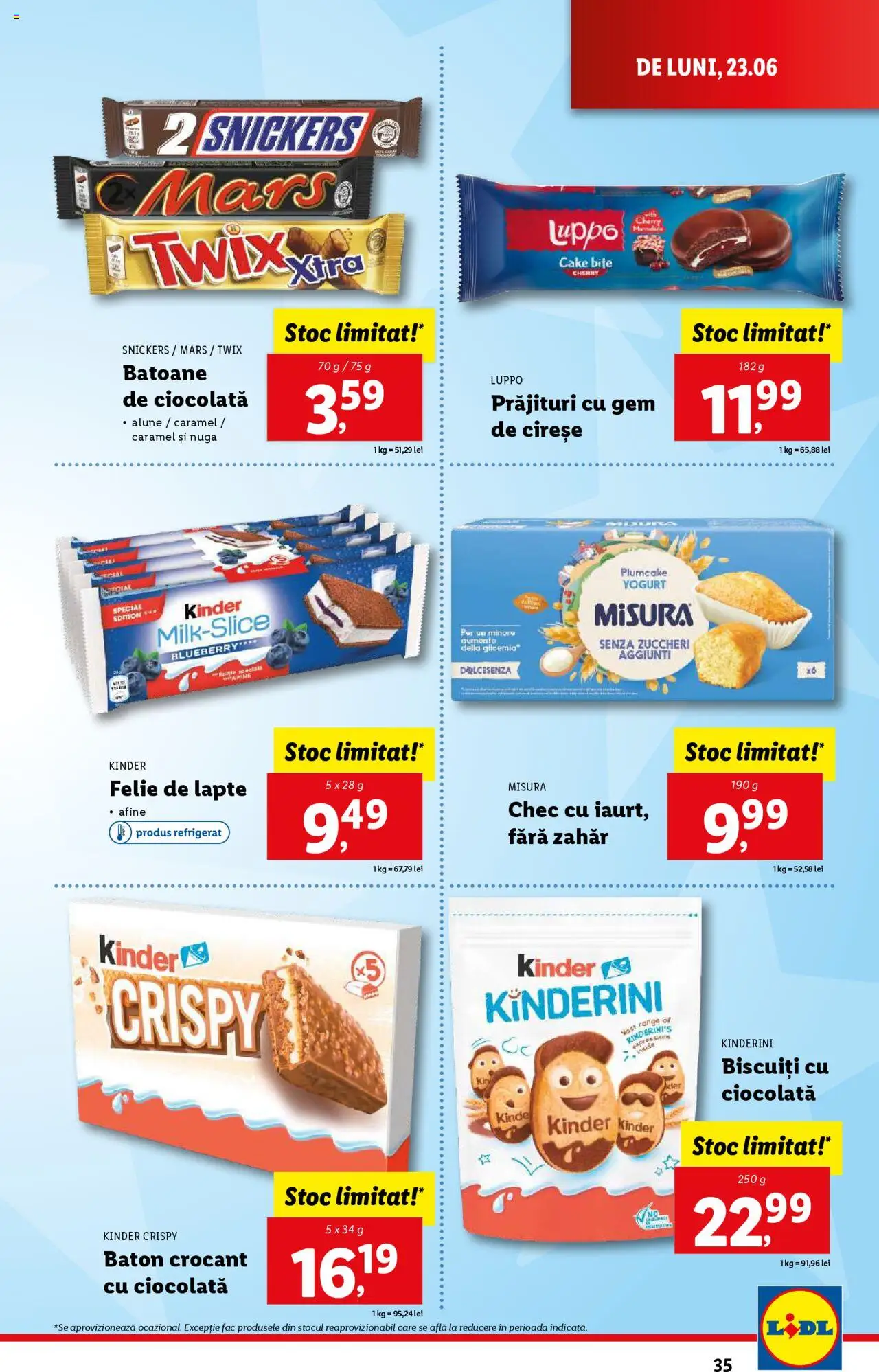 Catalog Lidl – valabil de la 23.06.2025 | Pagină: 35 | Produse: Gem, Lapte, Cireșe, Zahăr