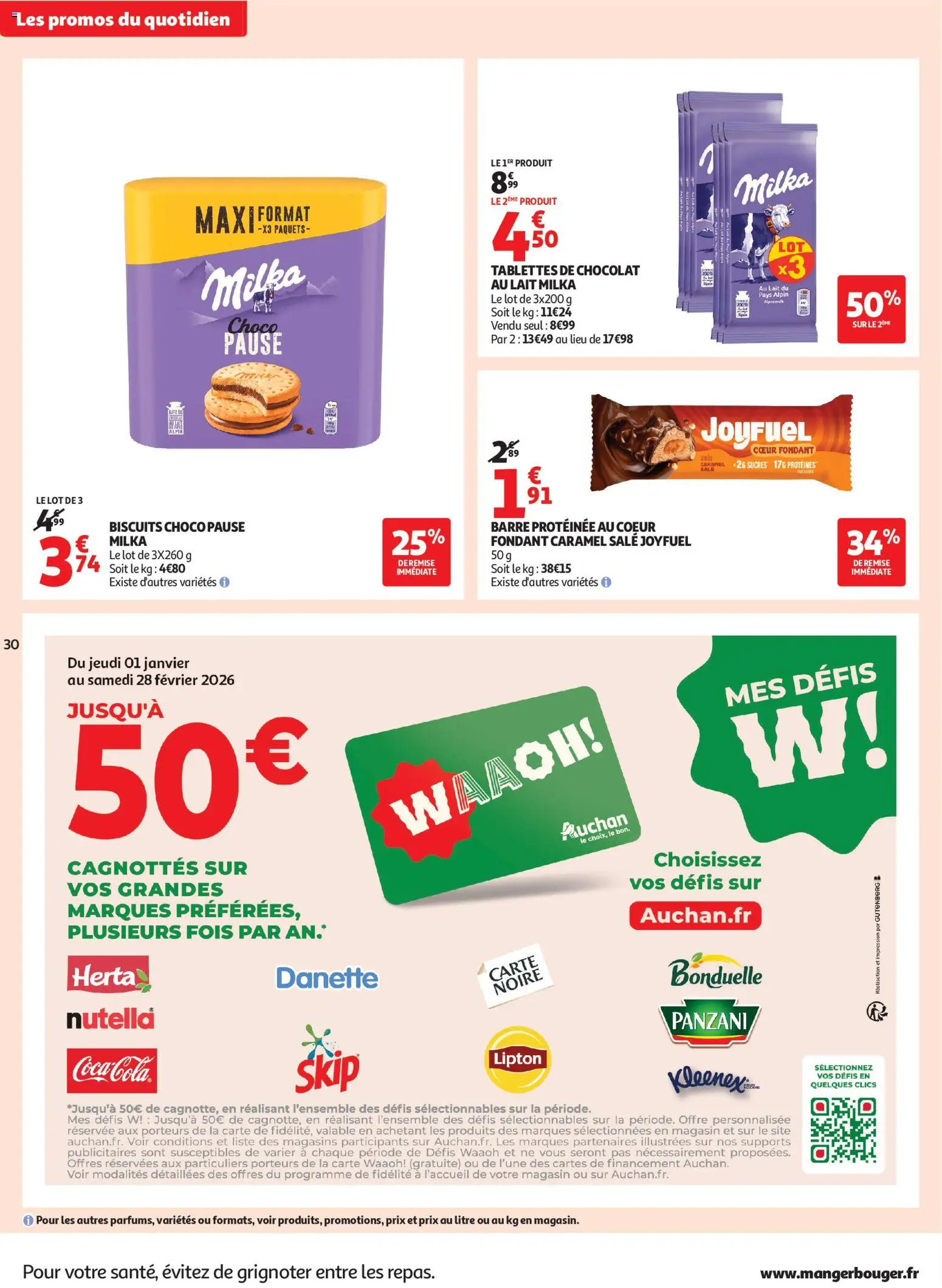 {H1} | Page: 30 | Produits: Tablettes de chocolat, Lait, Chocolat, Biscuits