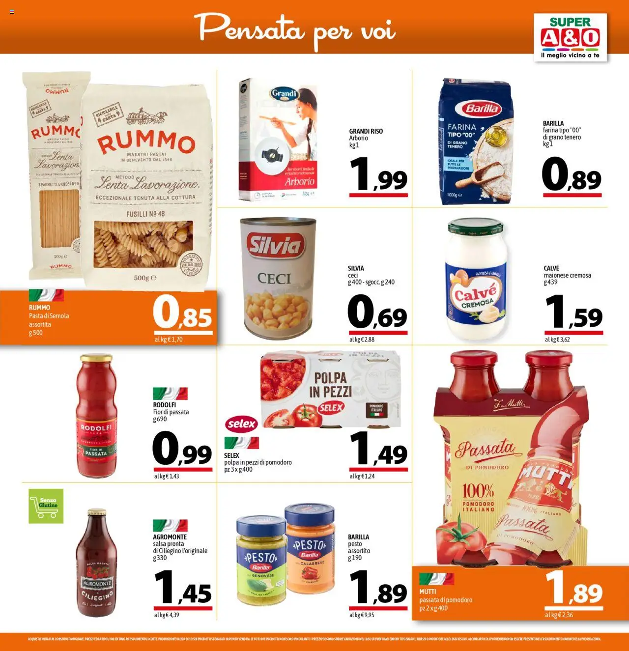 Volantino A&O del 18.09.2025 | Pagina: 9 | Prodotti: Maionese, Pomodoro, Fusilli, Mutti passata