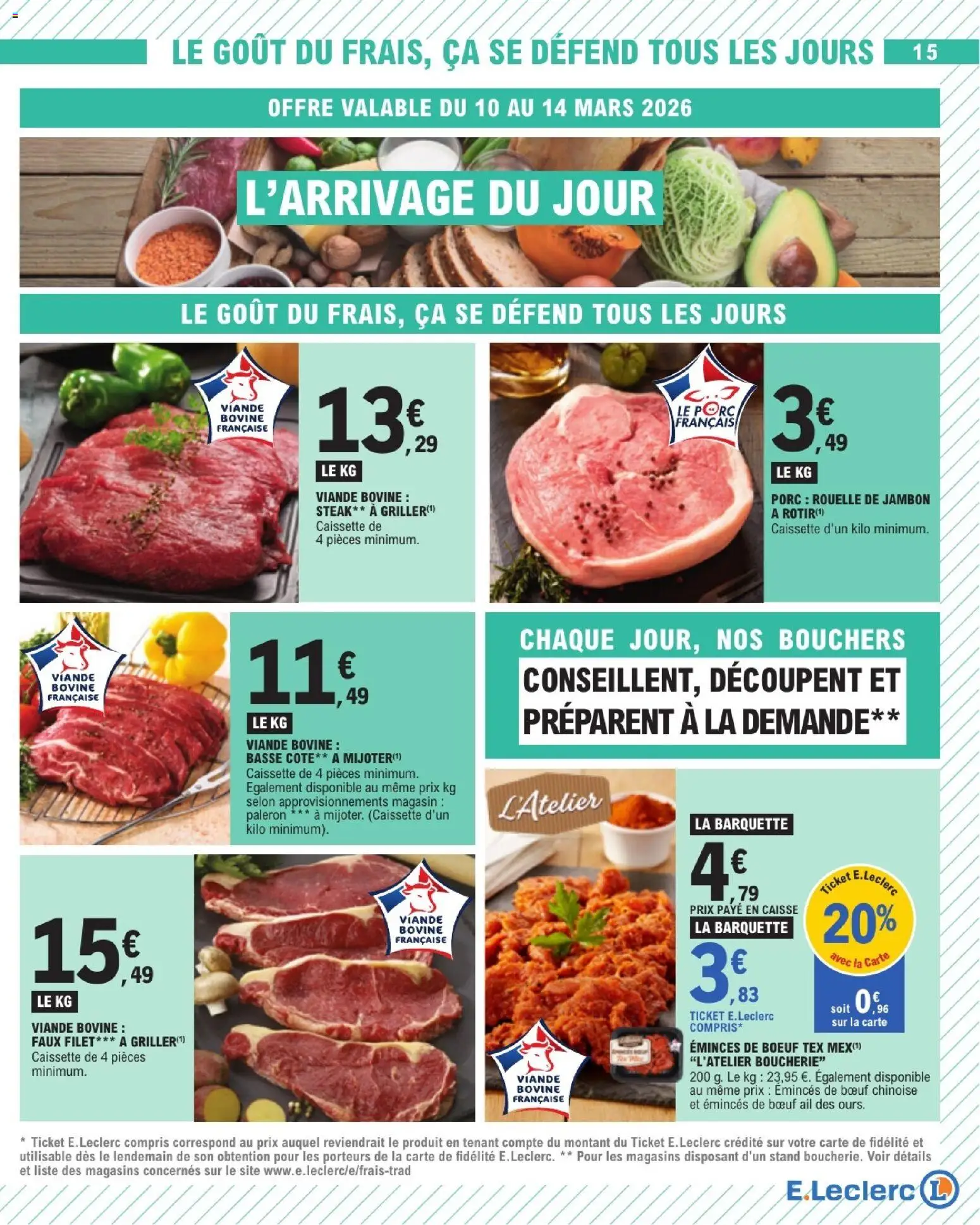 {H1} | Page: 15 | Produits: Porc rouelle de jambon, Ail, Jambon, Basse côte