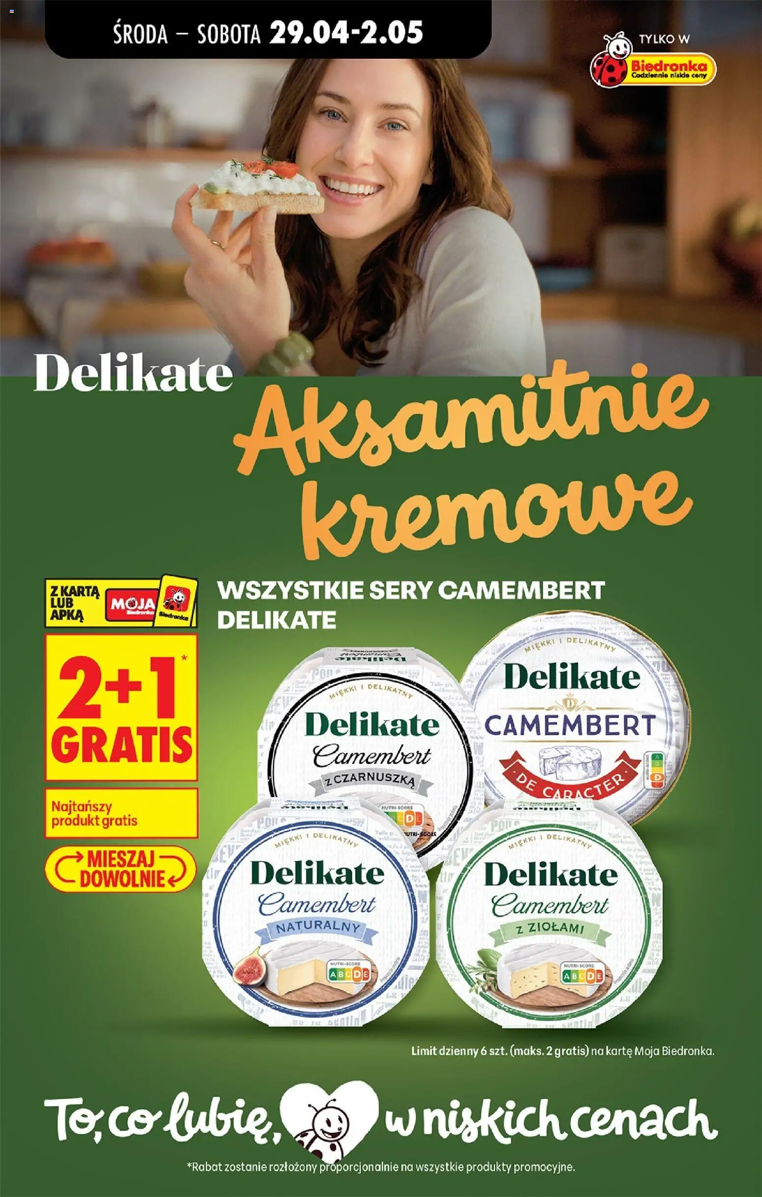 Biedronka gazetka od środy od 29.04.2026 | Strona: 69 | Produkty: Karta, Czarnuszka, Camembert, Sery