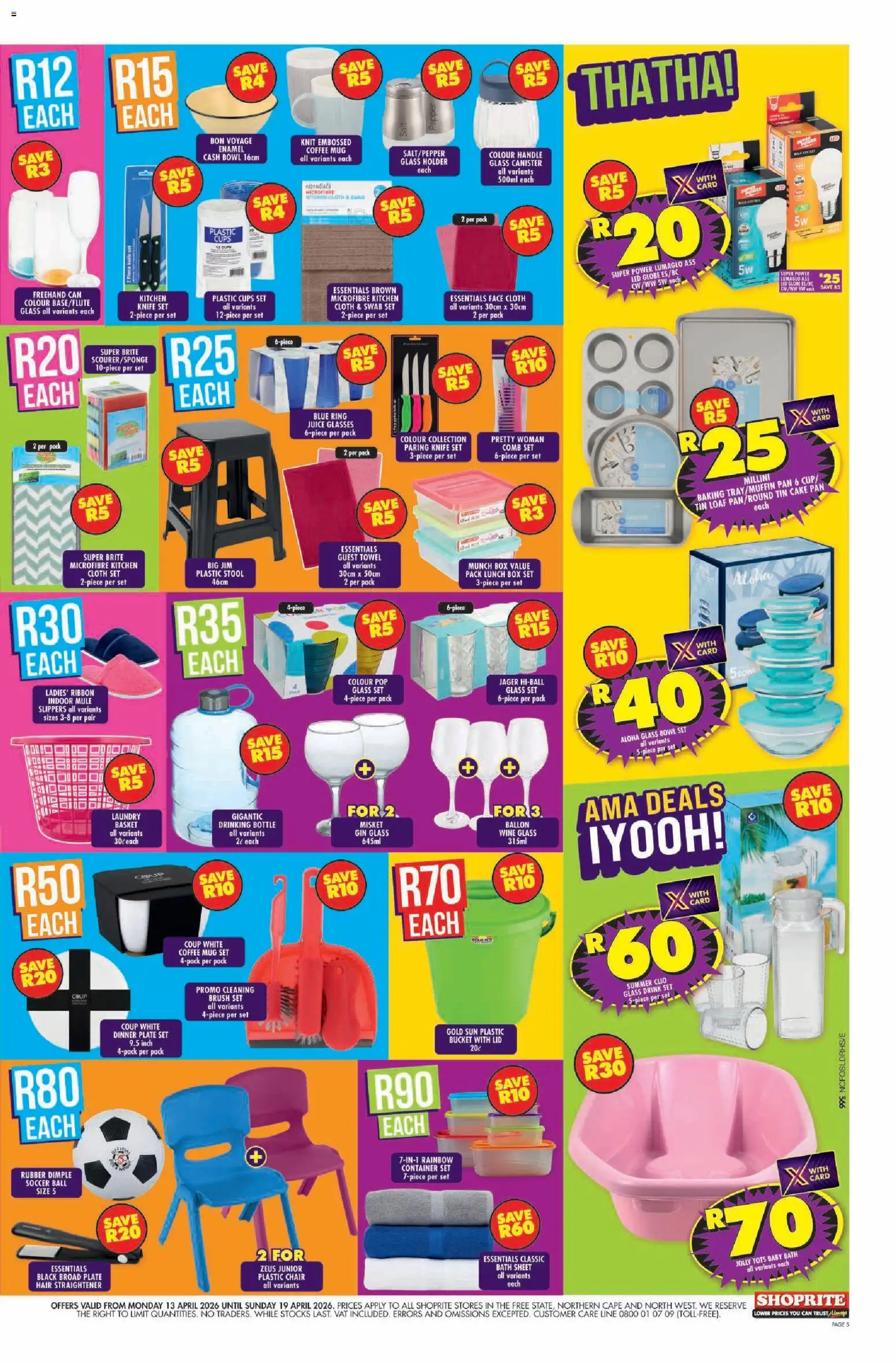 New Shoprite catalogue – valid from 13.04.2026 | Page: 5 | Products: Light, Coffee, Wine, Enamel