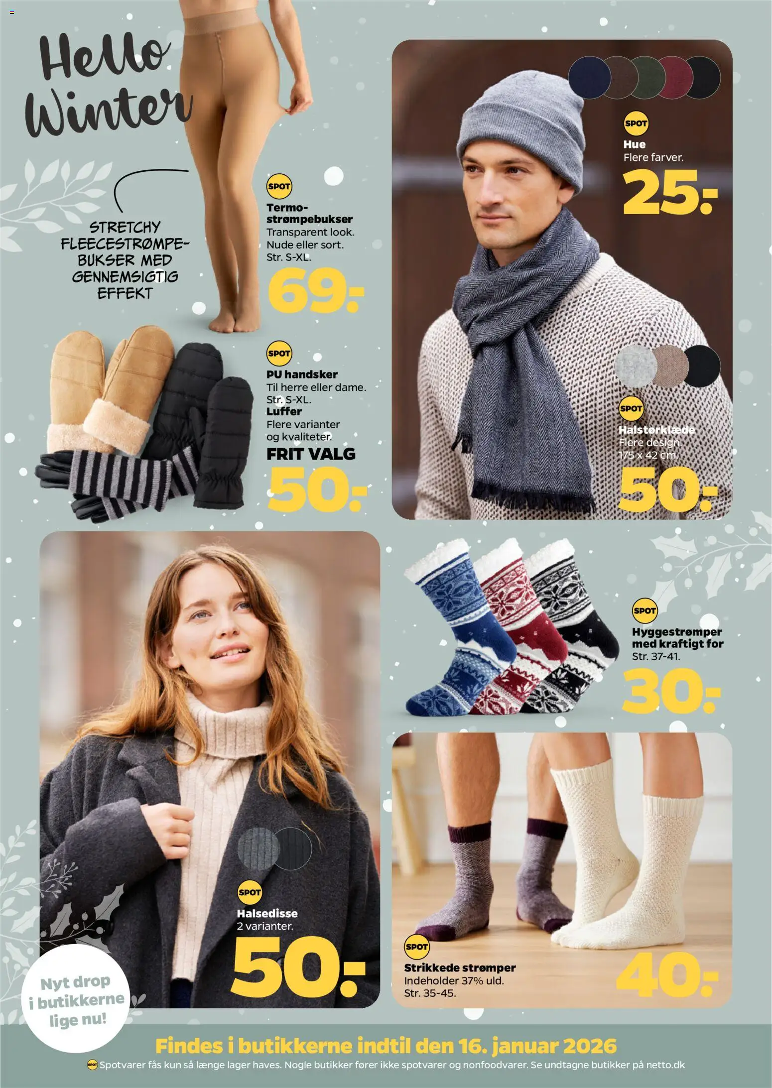 Netto tilbudsavis – gyldig fra 12.12.2025 | Side: 29 | Produkter: Halstørklæde, Hue, Handsker, Strømper