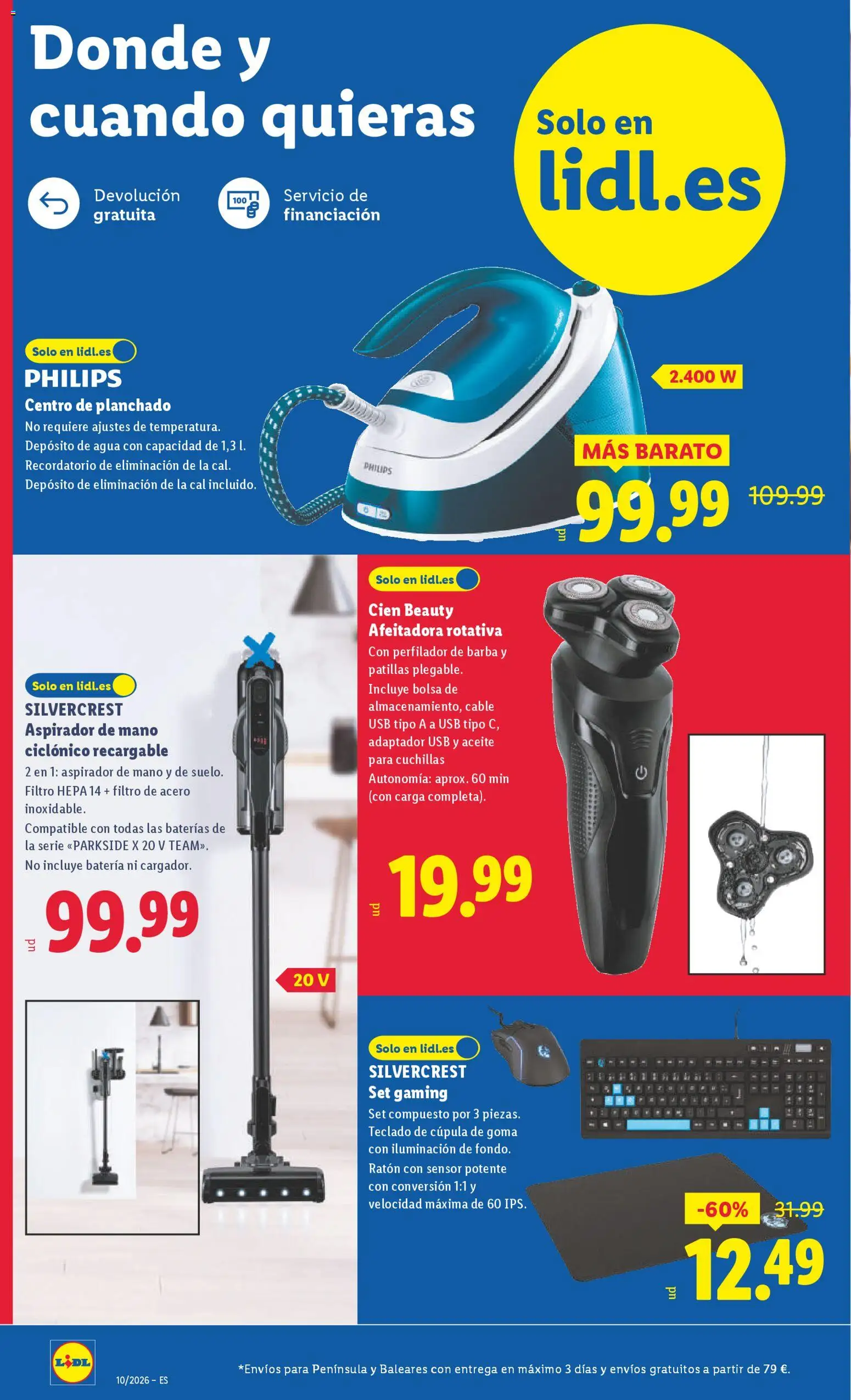 Lidl folleto de bazar │ válido desde el 02.03.2026 | Página: 2 | Productos: Cable, Afeitadora, Aspirador, Batería