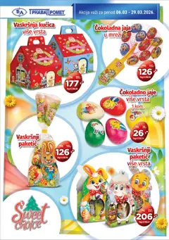 Čokoladna jaja u mreži, Chocolate eggs in a net - pregled Trnava Promet kataloga - važi od 06.03.2026 | Strana: 10 | Proizvode: Jaja