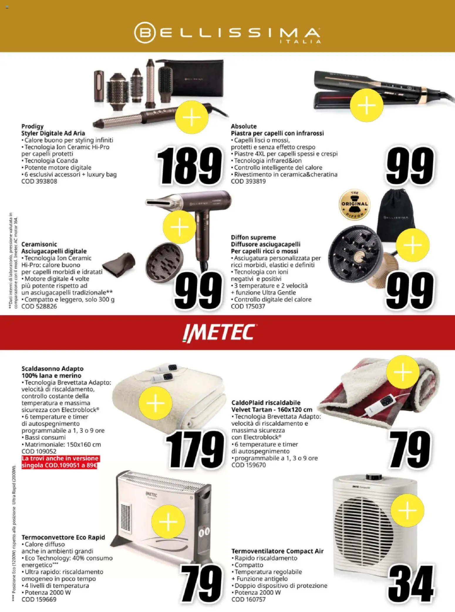 Volantino Media World del 12.11.2025 | Pagina: 27 | Prodotti: Asciugacapelli, Piastra per capelli, Elastici