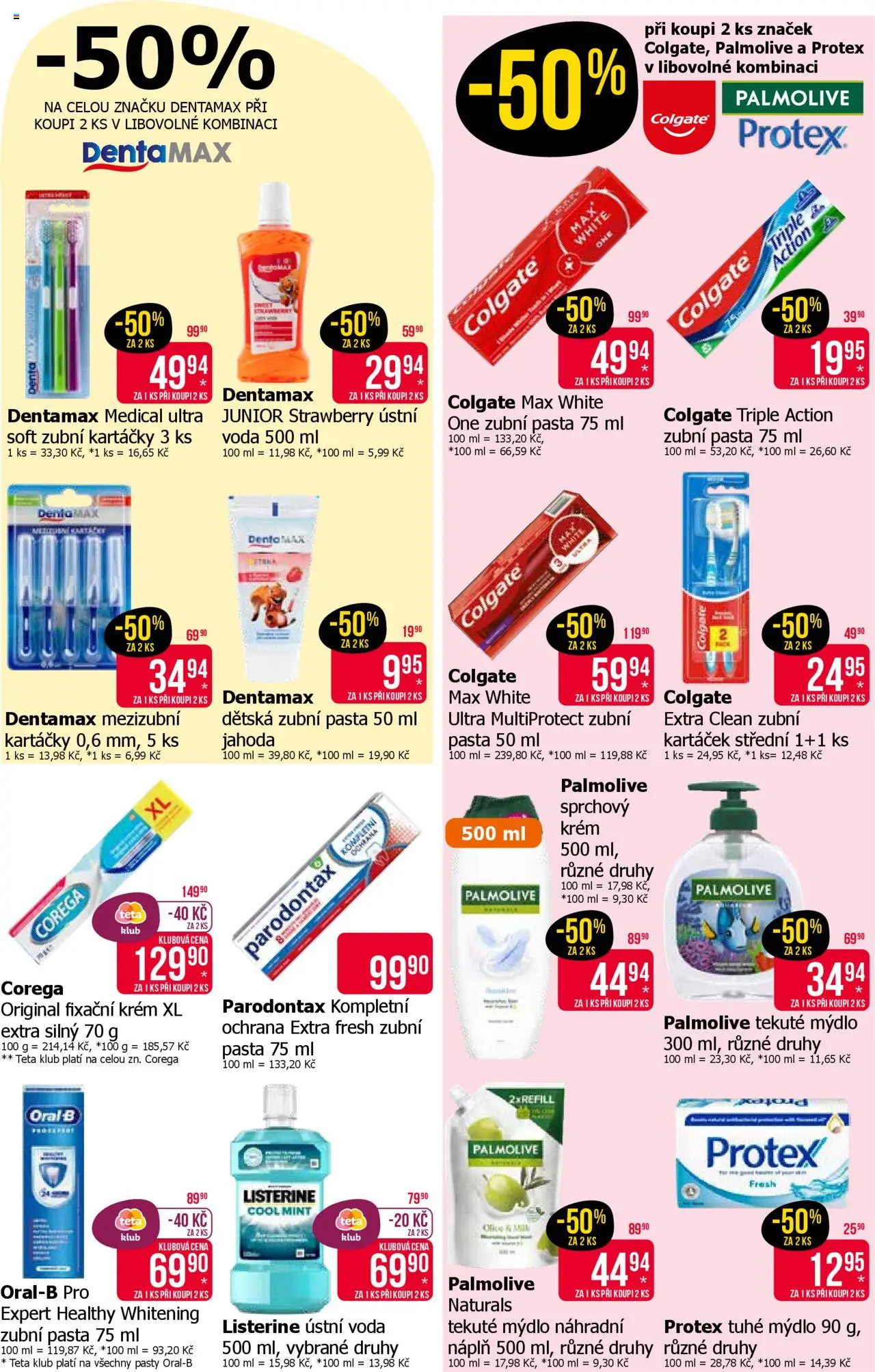 TETA Drogerie leták od 25.09.2025 | Strana: 11 | Produkty: Zubní pasta, Corega, Voda, Krém
