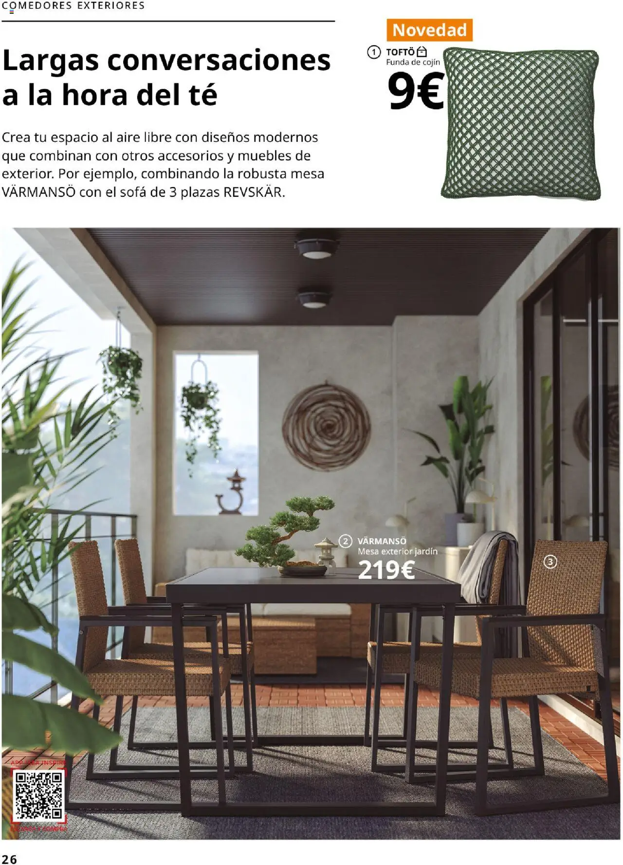Catálogo IKEA Muebles de exterior │ válido desde el 04.02.2025 | Página: 26 | Productos: Té, Funda, Funda de cojín, Sofá