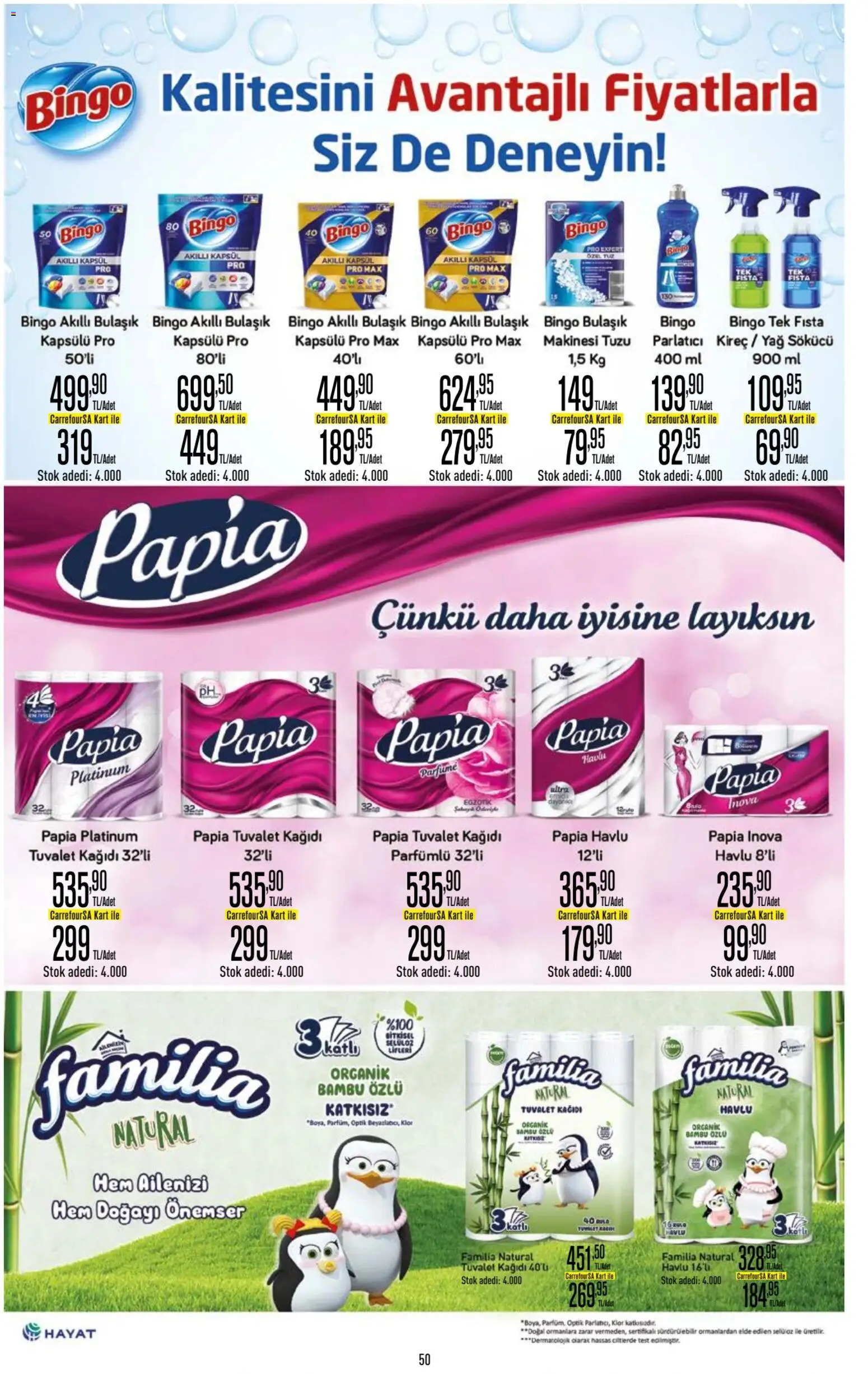 CarrefourSA Katalog - 18.12.2025 tarihinden itibaren geçerlidir | Sayfa: 51 | Ürünler: Tuvalet, Parlatıcı, Yağ sökücü, Tuvalet kağıdı