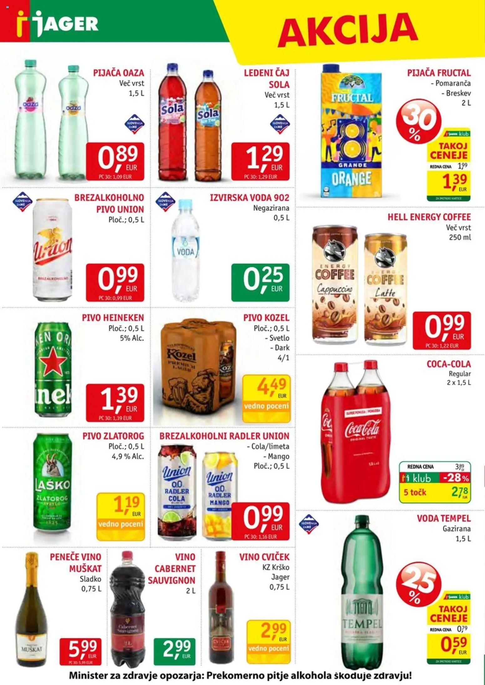 Novi Jager katalog ponudbe – veljaven od 18.03.2026 | Stran: 12 | Izdelki: Pivo, Caj, Mango, Breskev