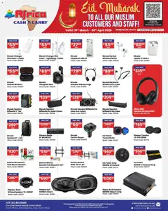 Africa Cash & Carry specials catalogue – valid from 19.03.2026 | Page: 74 | Products: Radio, Cable, Speaker, USB