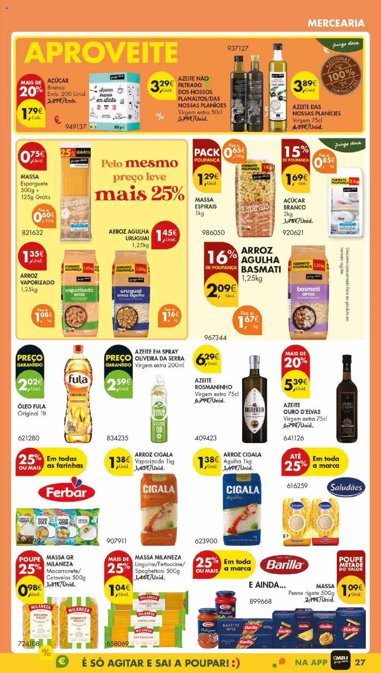 Pingo Doce folheto │ válido de 09.09.2025 | Página: 31 | Produtos: Esparguete, Milaneza, Óleo, Massa