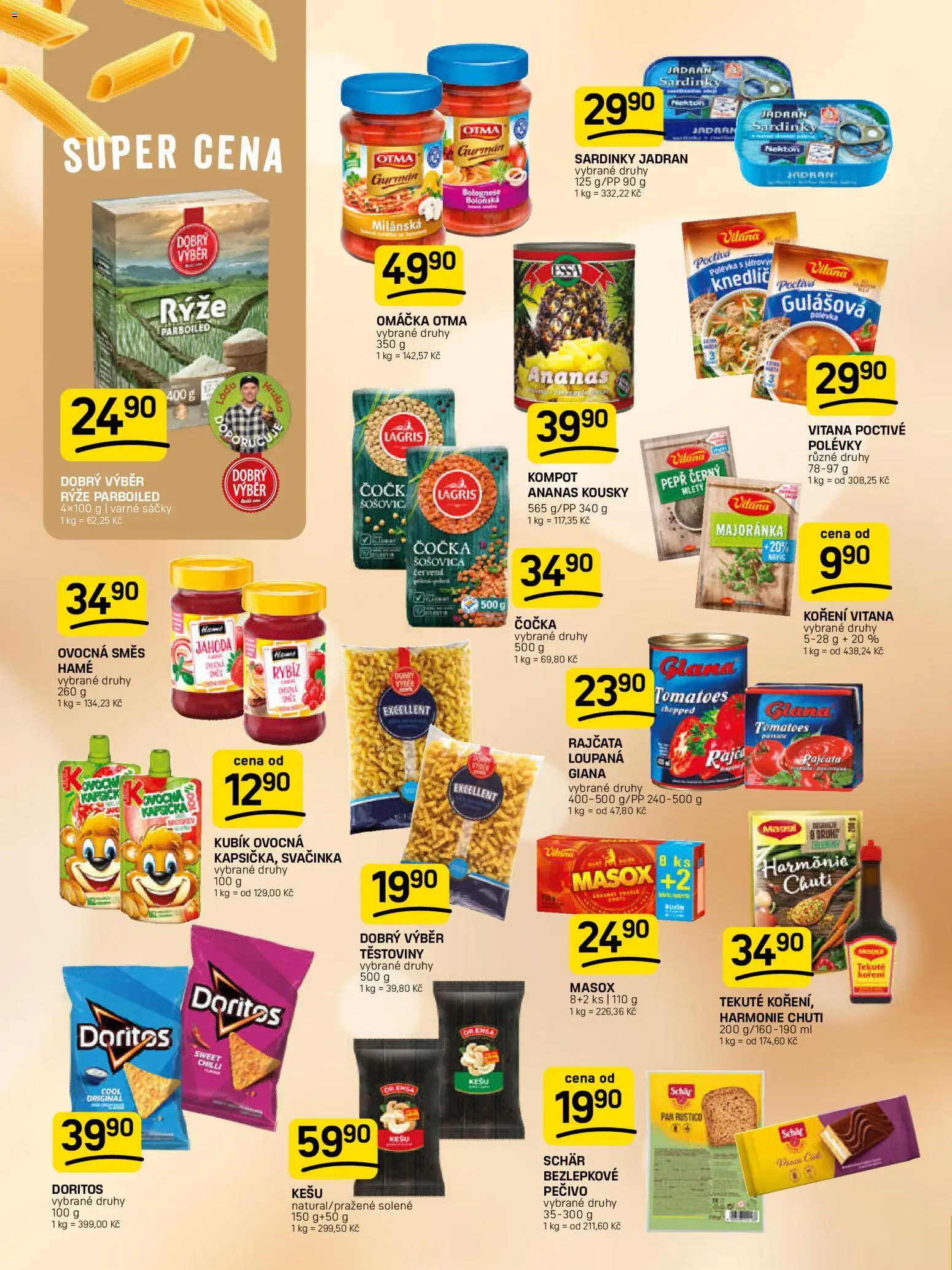 Flop leták od 28.01.2026 | Strana: 8 | Produkty: Rajčata, Rýže, Ananas, Sardinky