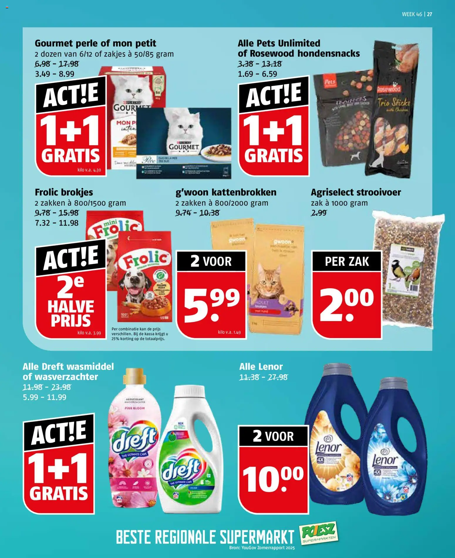 {H1} | Pagina: 27 | Producten: Wasmiddel, Wasverzachter, Kan, Zak