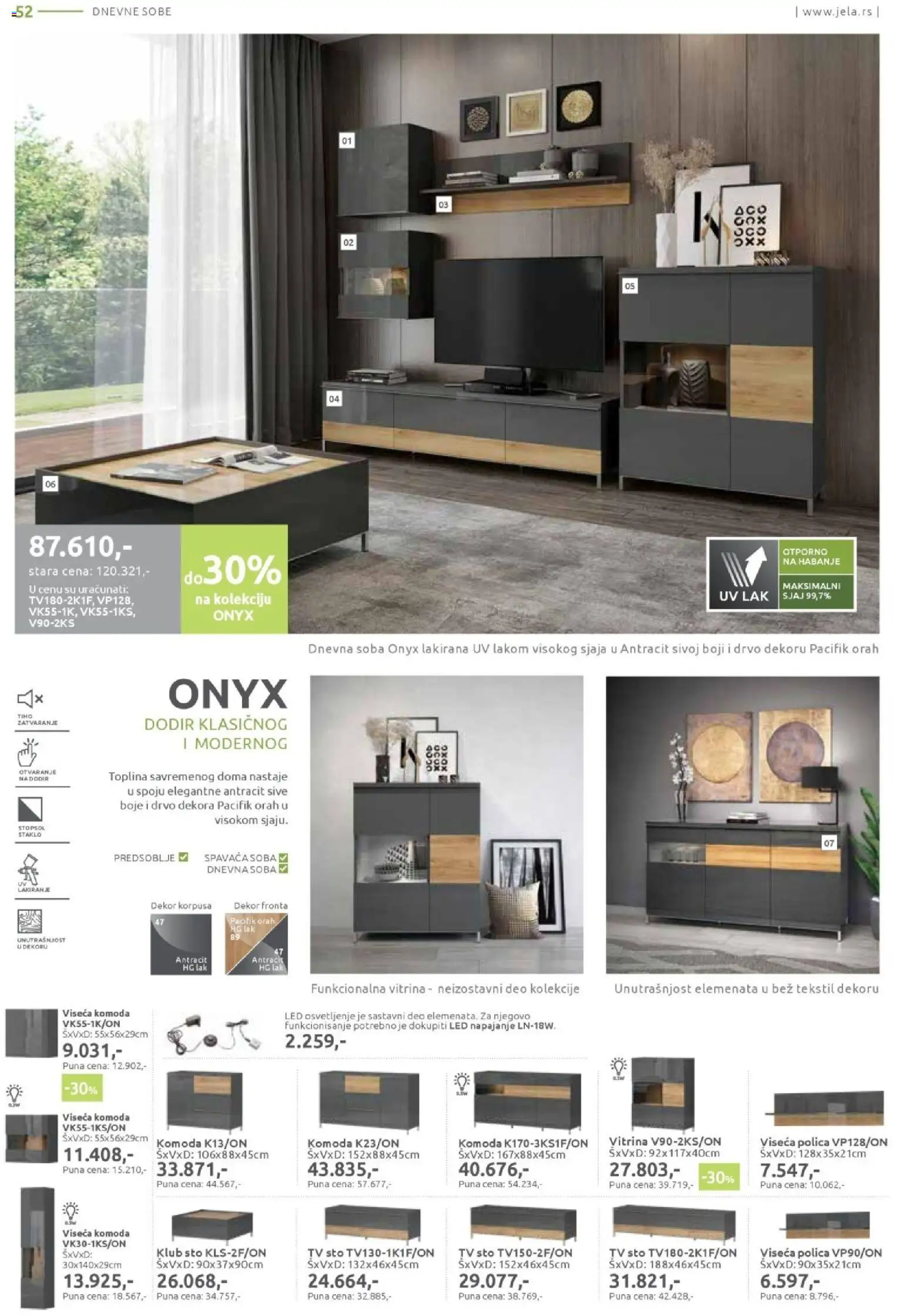 Jela katalog - važi od 09.03.2026 | Strana: 52 | Proizvode: Komoda, Polica, Sto, Orah