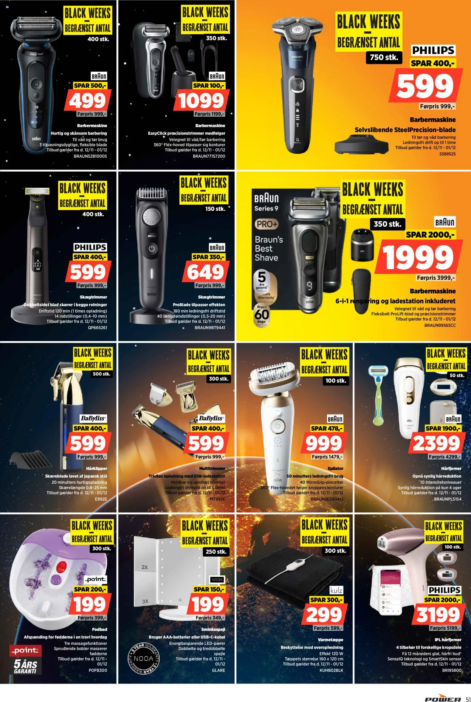 Power tilbudsavis – gyldig fra 12.11.2025 | Side: 51 | Produkter: Barbermaskine, Skærer, Hårklipper, Epilator