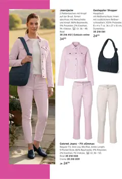 Prospekt Tchibo Style in voller Blüte ab 01.04.2026 gültig | Seite: 18 | Produkte: Jeansjacke, Creme, Jeans