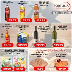 Fortuna Market katalog Nedeljna ponuda - pregled Fortuna Market kataloga - važi od 02.04.2026 | Strana: 7 | Proizvode: Salvete, Fruvita, Hleb, Pivo