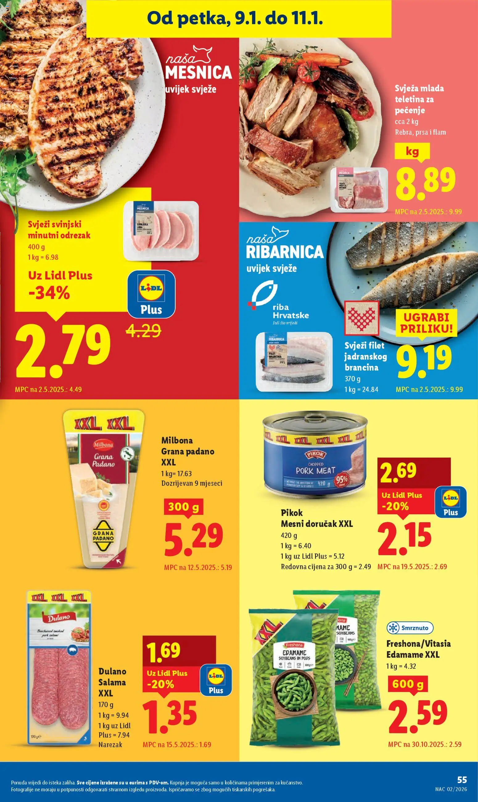 Lidl katalog | vrijedi od 07.01.2026 | Stranica: 55 | Proizvodi: Teletina, Salama, Riba, Mesni doručak