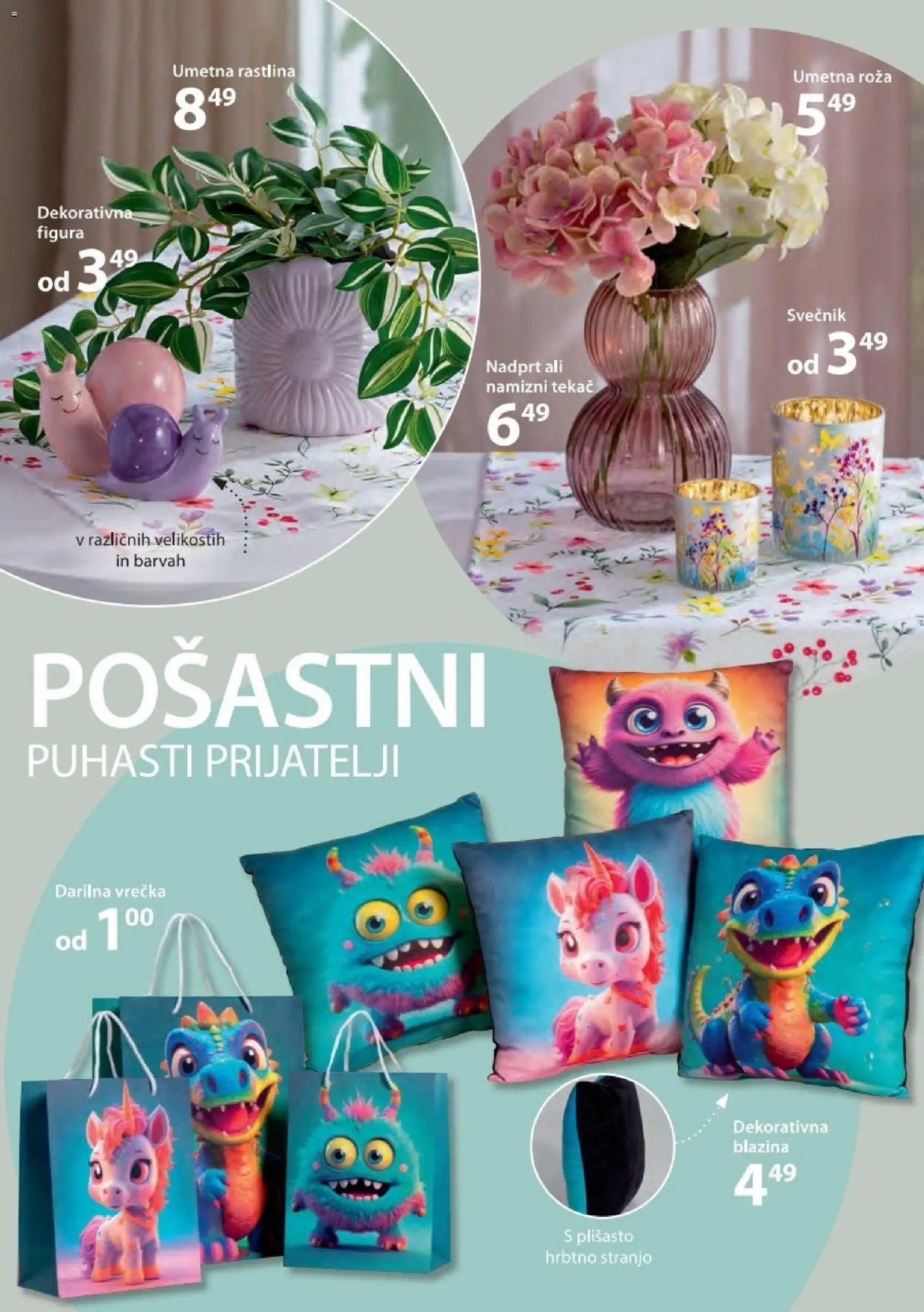 Novi NKD katalog ponudbe – veljaven od 02.03.2026 | Stran: 4 | Izdelki: Svečnik, Tekač, Blazina, Umetna rastlina