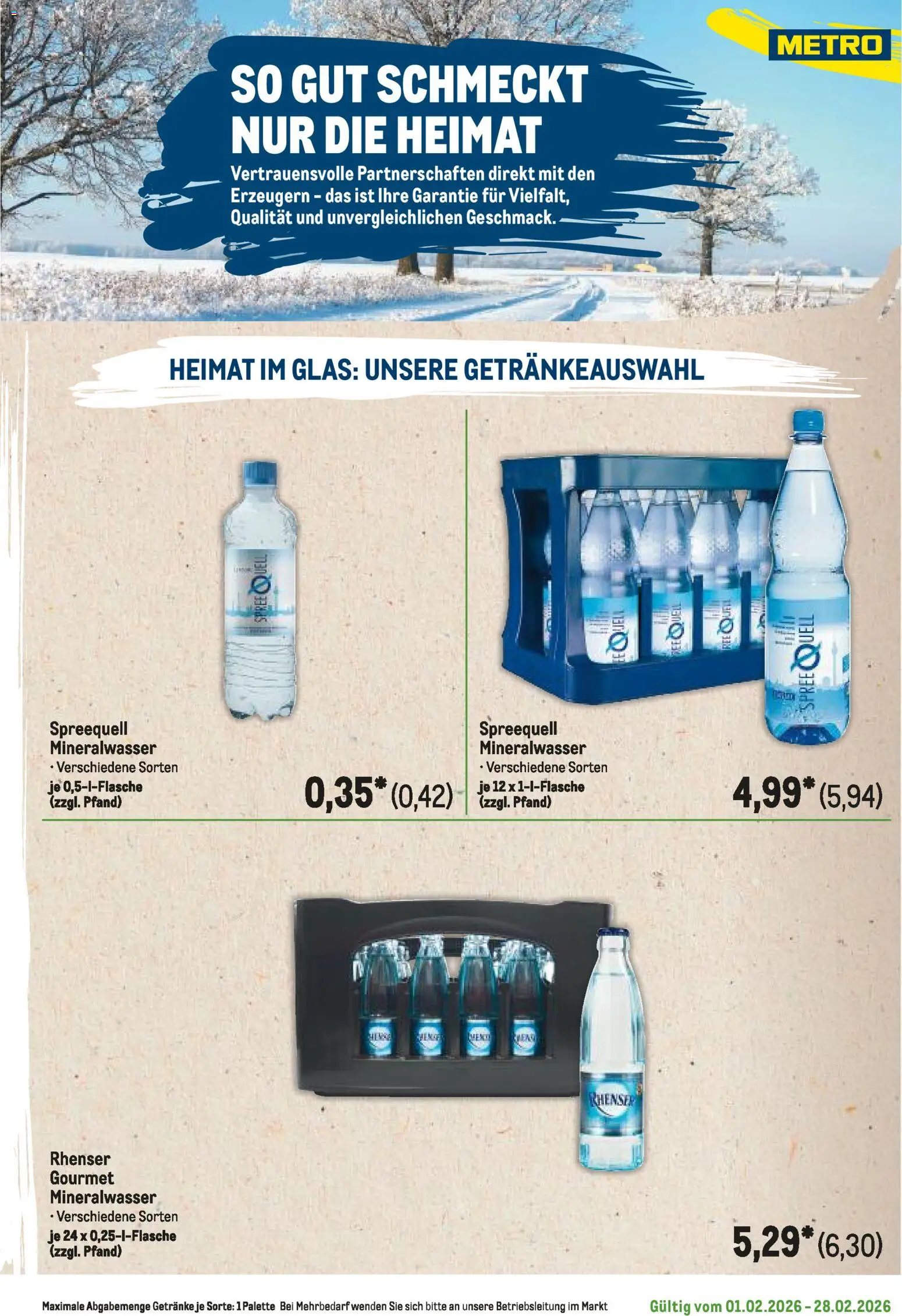 Metro Regionaler Flyer – gültig ab 01.02.2026 | Seite: 75 | Produkte: Mineralwasser