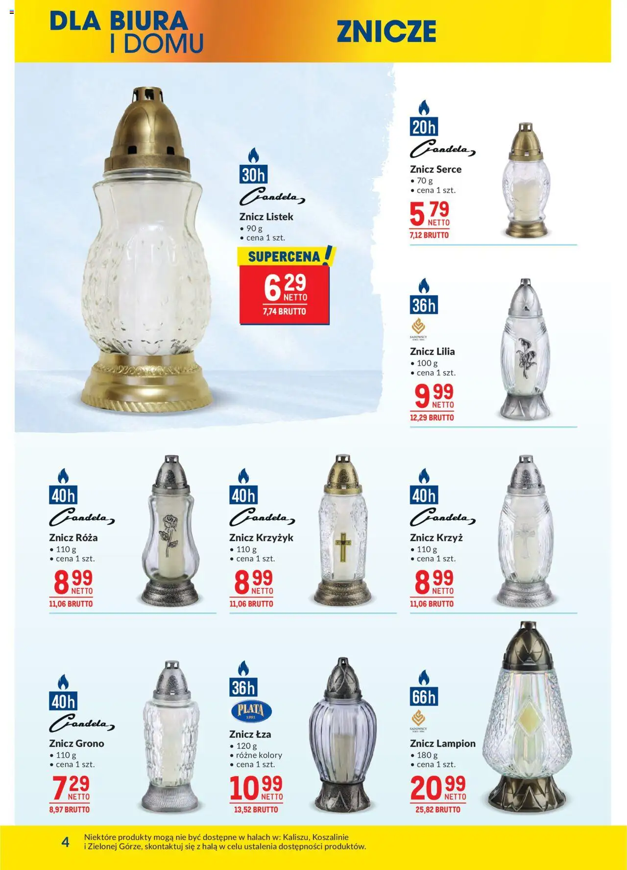 Makro Gazetka od 14.10.2025 | Strona: 4 | Produkty: Znicze