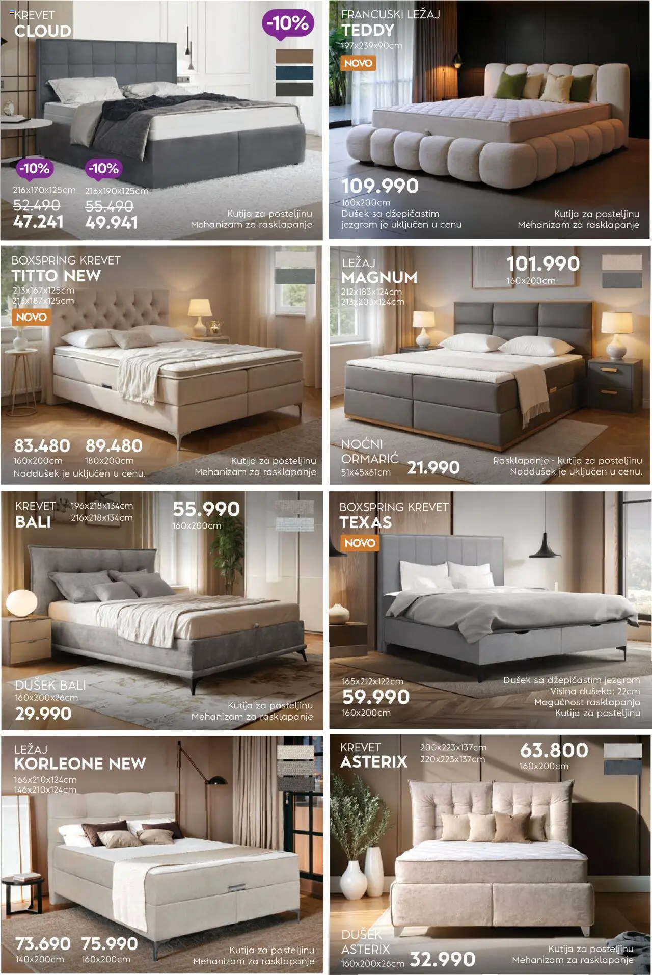 Matis katalog - važi od 01.08.2025 | Strana: 10 | Proizvode: Krevet, Dušek, Kutija, Francuski ležaj