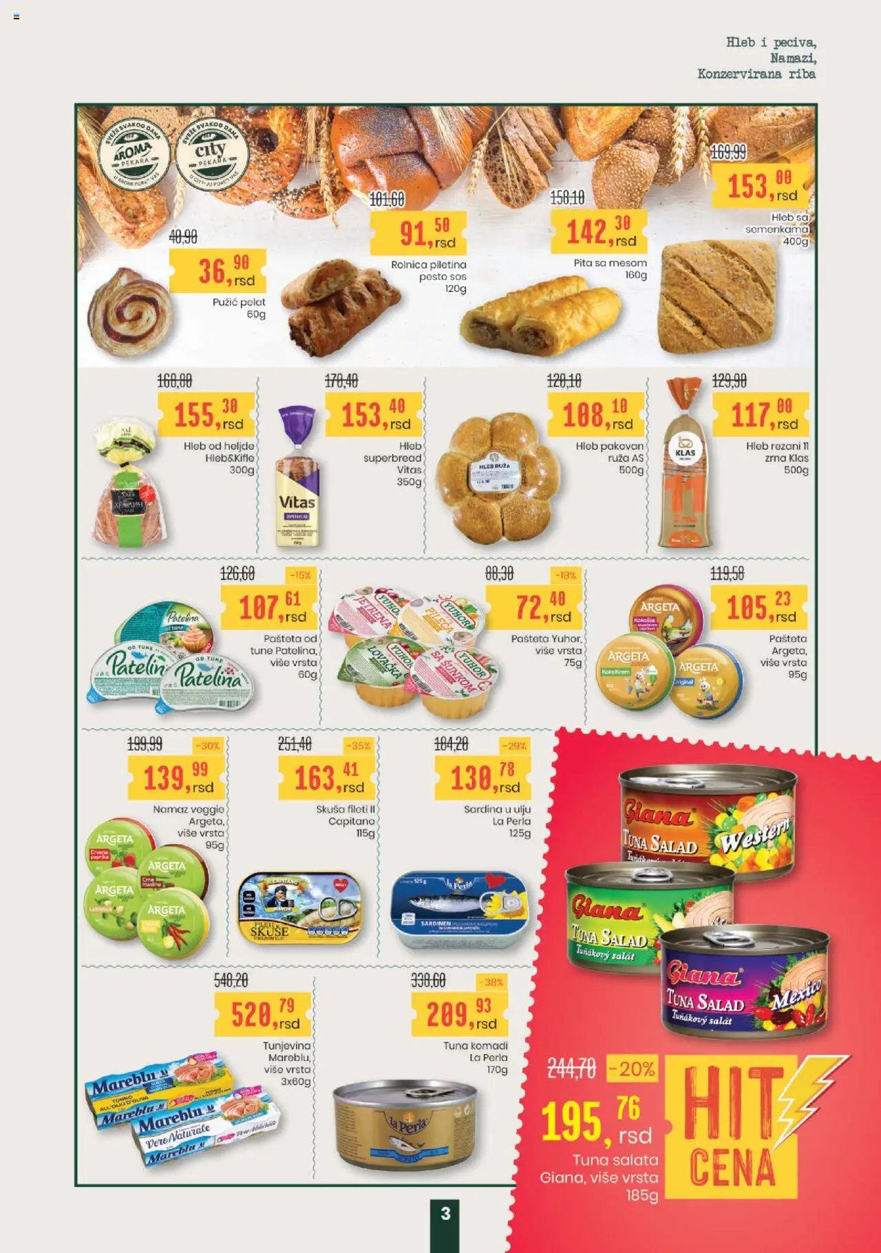 Aroma Market katalog - važi od 16.10.2025 | Strana: 3 | Proizvode: Masline, Pesto, Pita, Pašteta