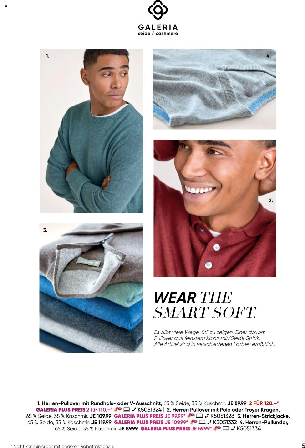 Galeria Karstadt Kaufhof Prospekt 	 – gültig ab 17.09.2025 | Seite: 5 | Produkte: Pullover