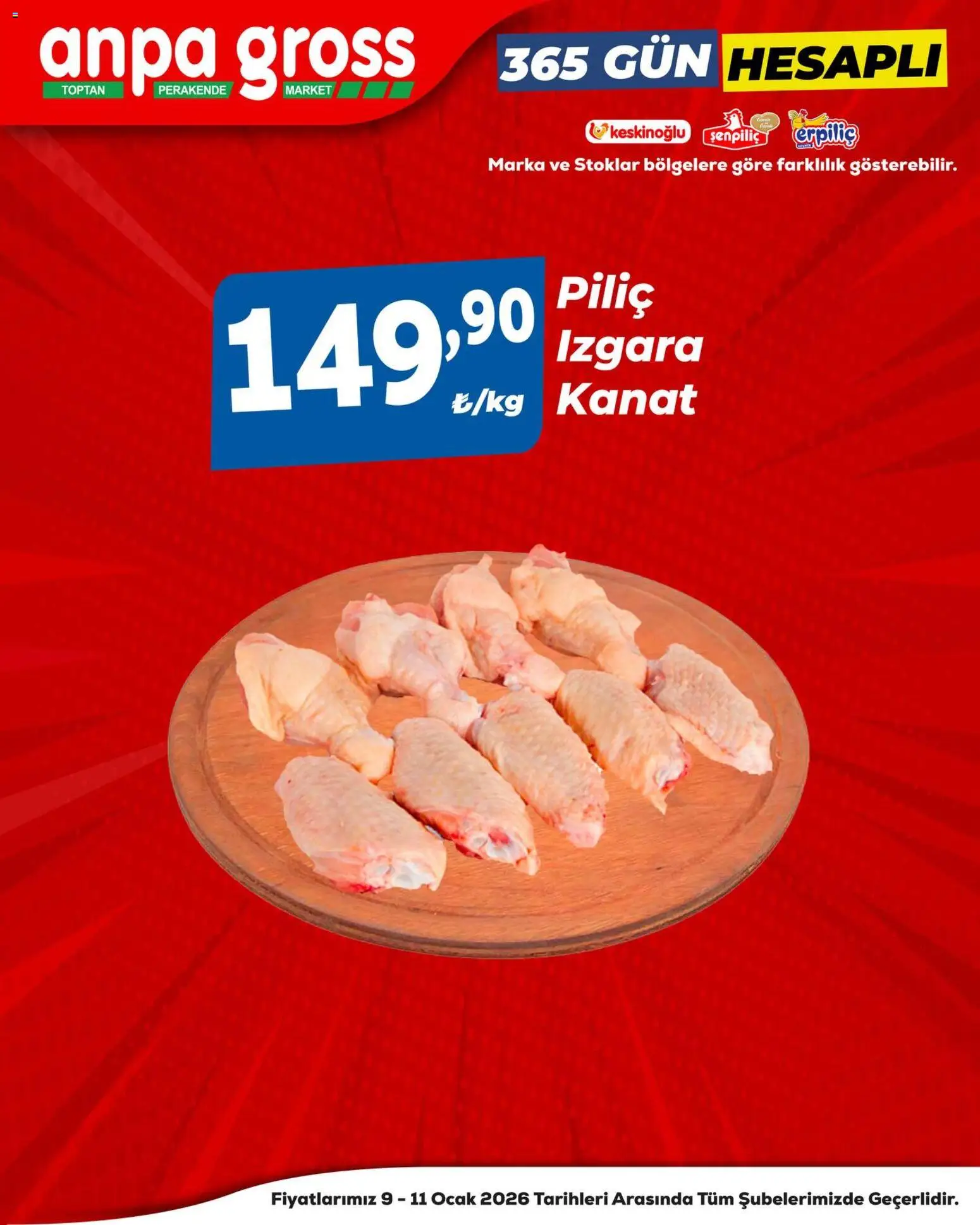 Anpa Gross Piliçte Tazelik - 09.01.2026 tarihinden itibaren geçerlidir | Sayfa: 4 | Ürünler: Piliç, Ocak, Izgara