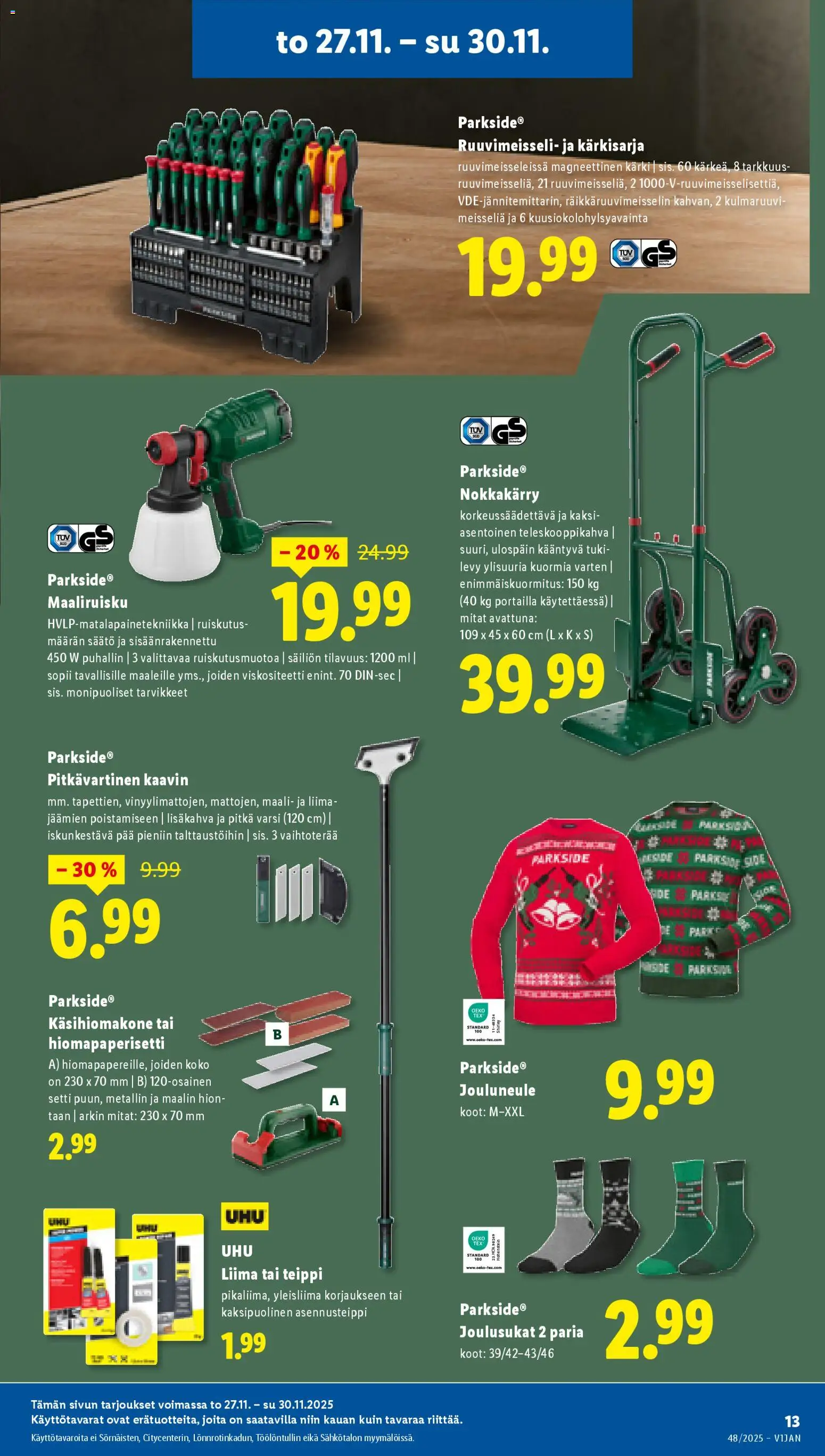 Lidl tarjoukset - Tampere – voimassa 27.11.2025 alkaen | Sivu: 15 | Tuotteet: Levy, Maali, Ruuvimeisseli, Teippi